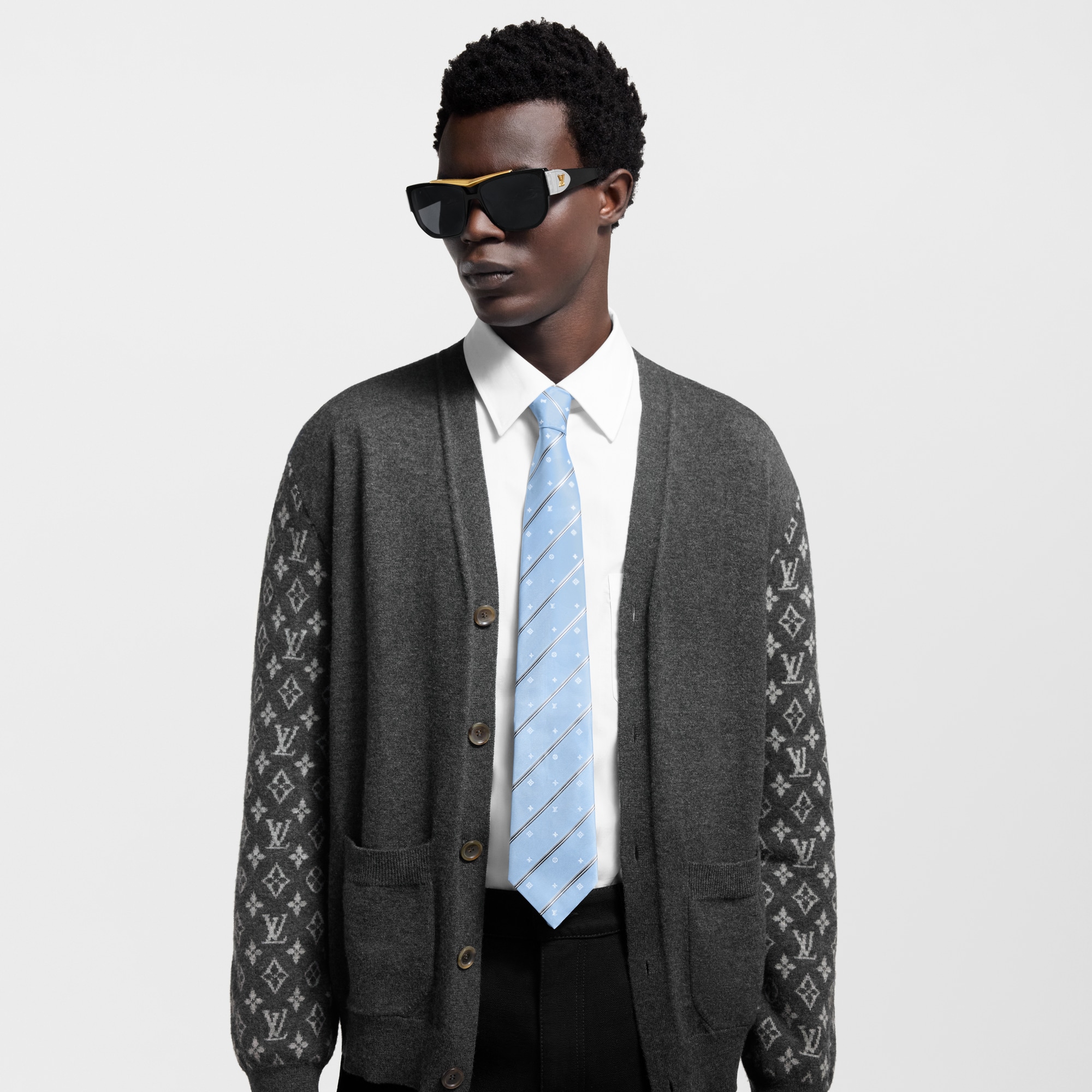 Monogram Stripes Tie S00 in Men