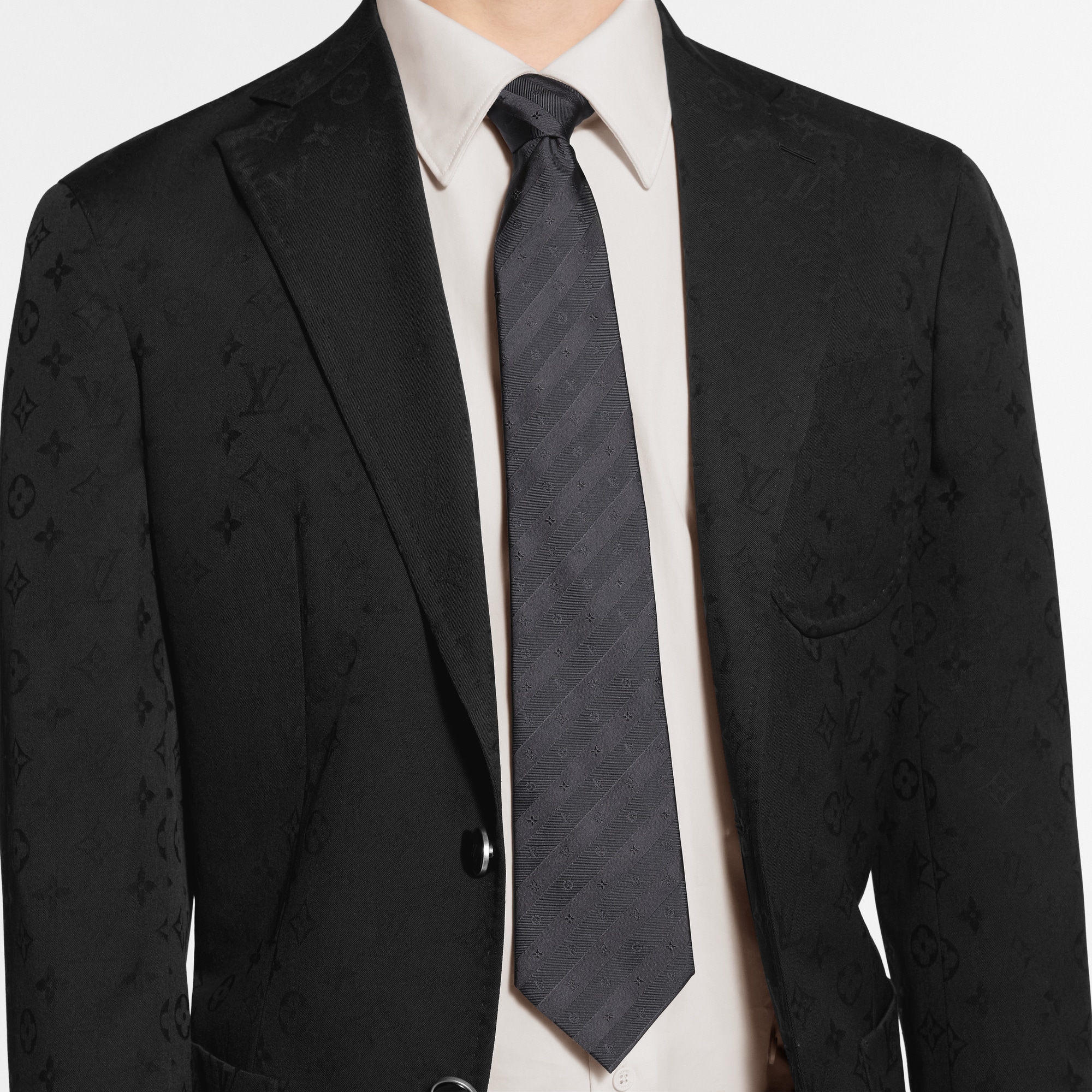 Monogram Stripy Tie S00 in Men