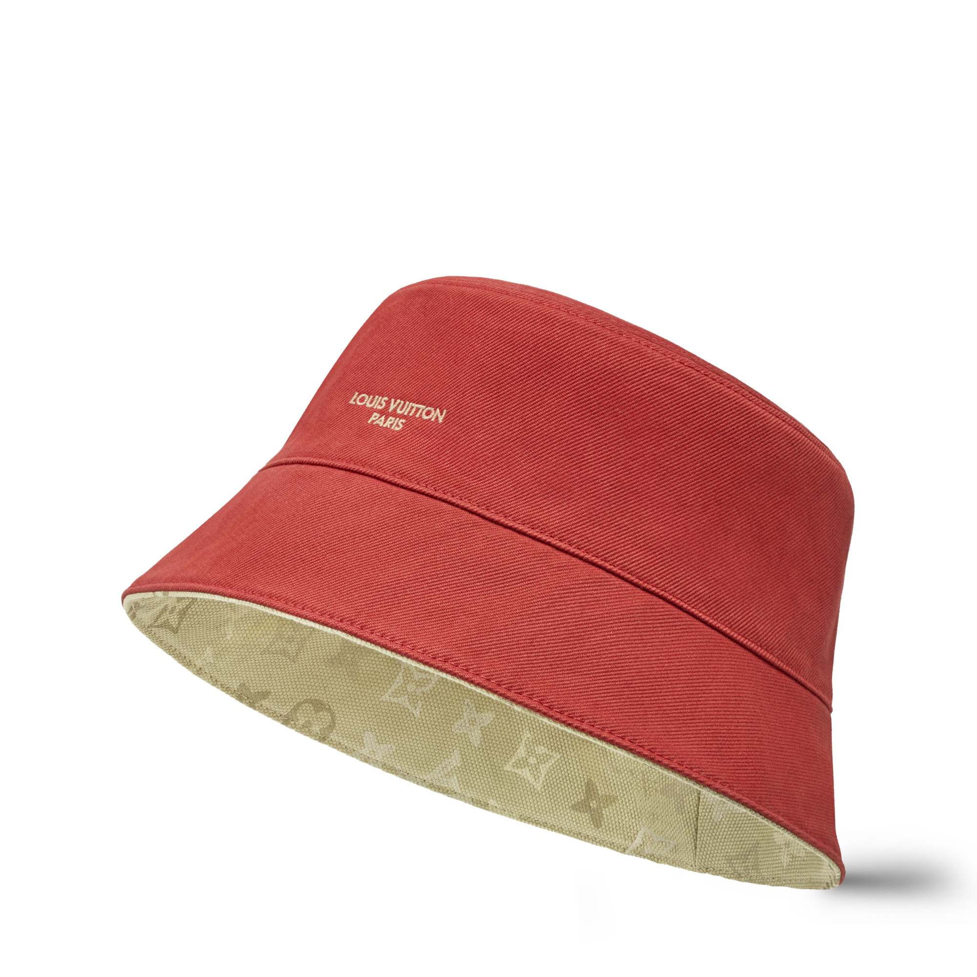 Louis Vuitton Vintage Monogram Sun Hat in Red Louis Vuitton Red 1854 Bucket Hat – Savonches main image 4