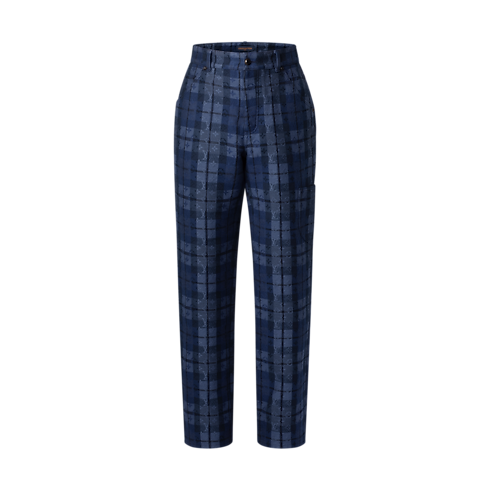 Monogram Tartan Denim Pants in Men's Ready to Wear Denim collections by Louis Vuitton (Product zoom)