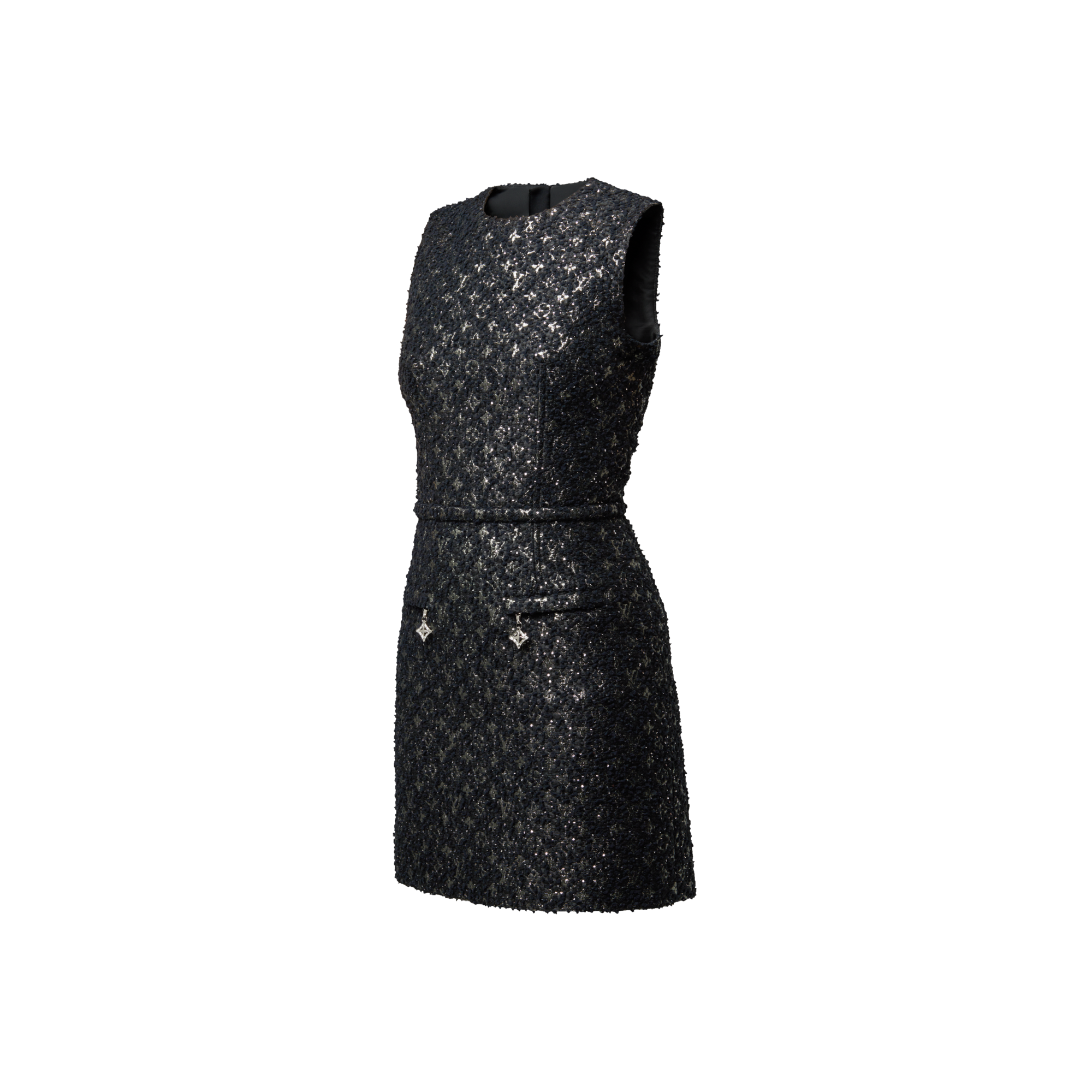 Monogram Tweed Fitted Dress  in Women