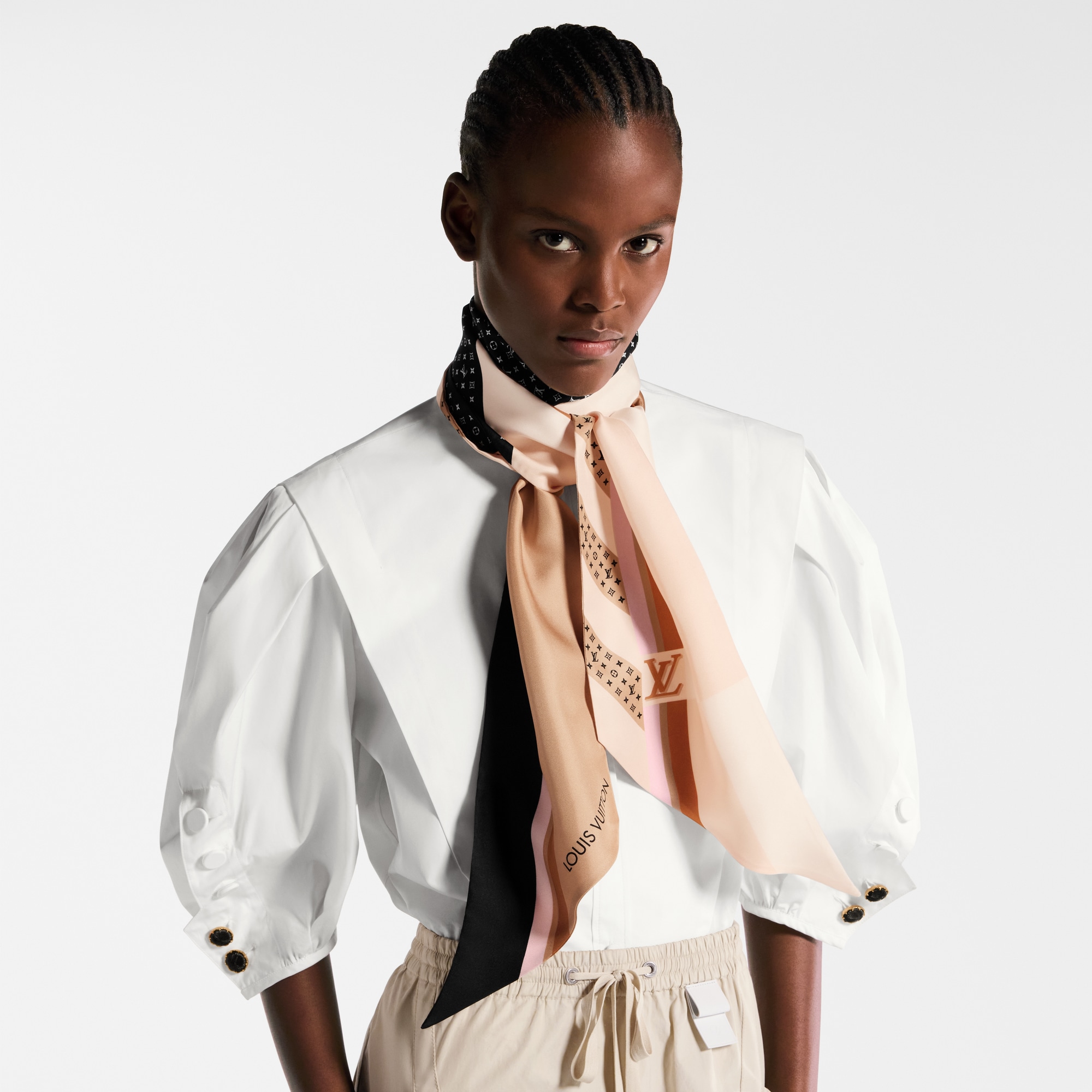 Nano Monogram Lavalliere Stole  S00 in Women