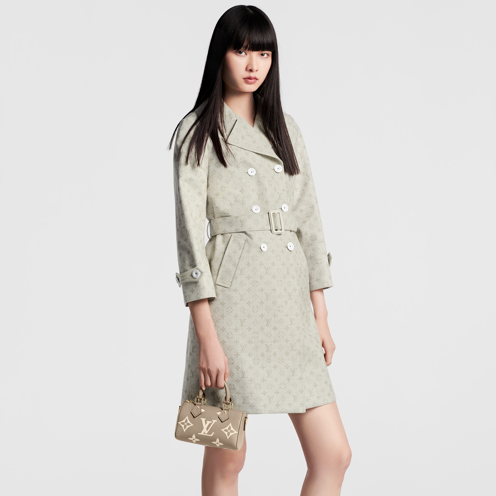 Nano Speedy Bicolor Monogram Empreinte Leather in Women