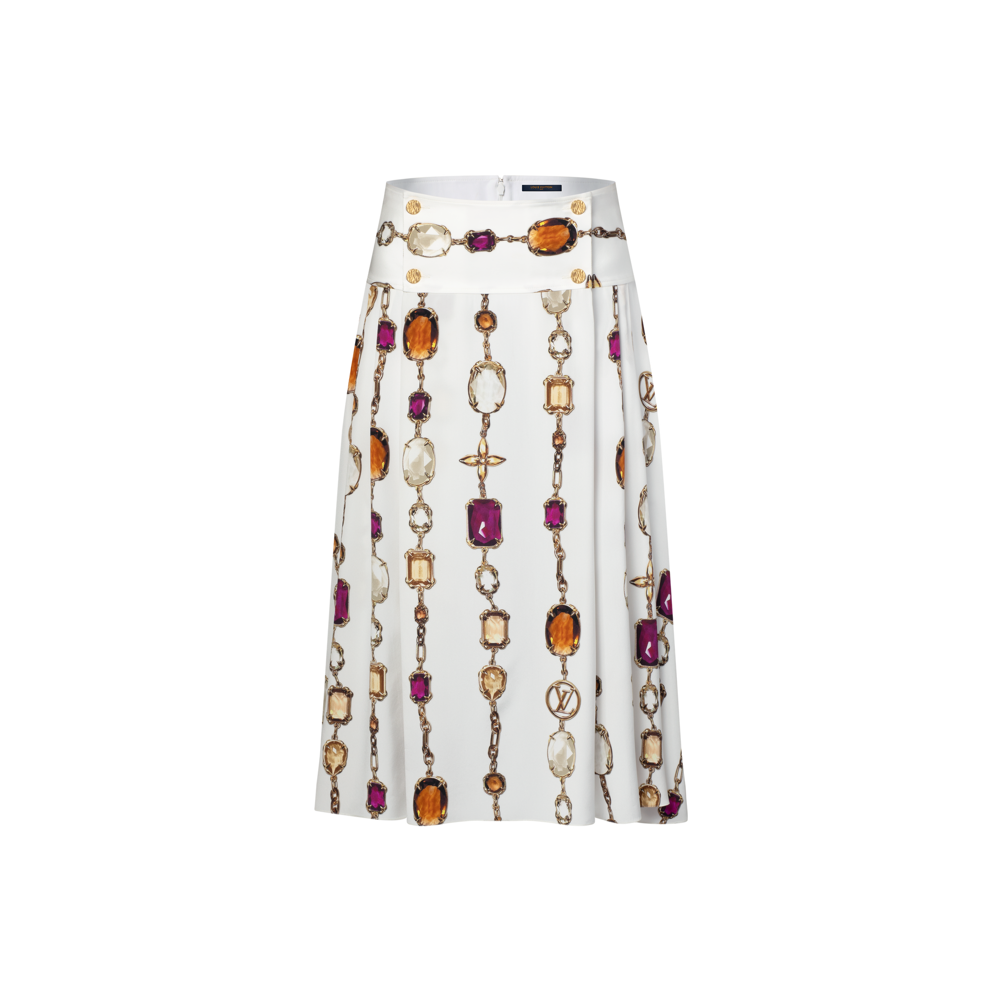 Necklace Print Midi Skirt  in Women
