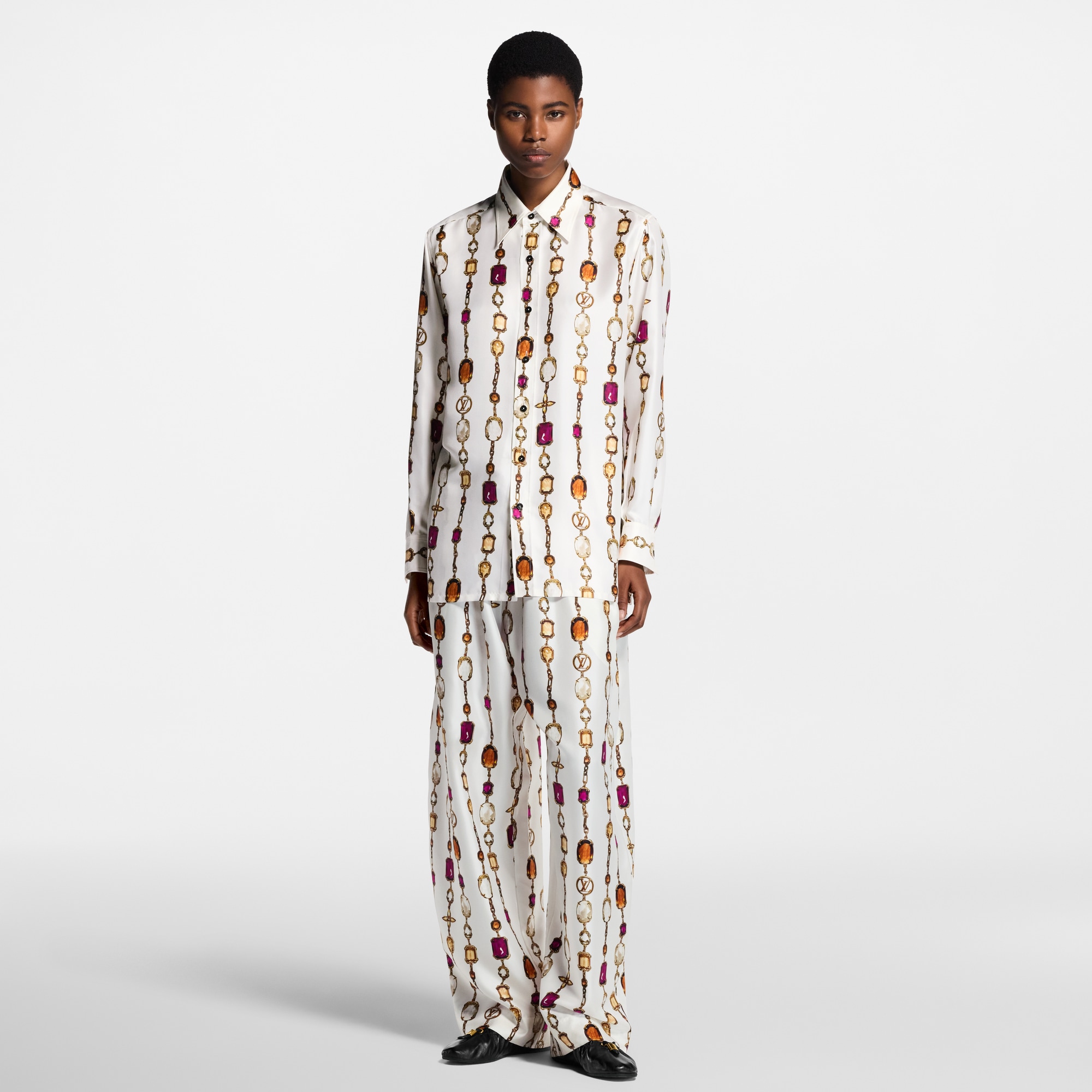 Necklace Print Pajama Pants  in Women