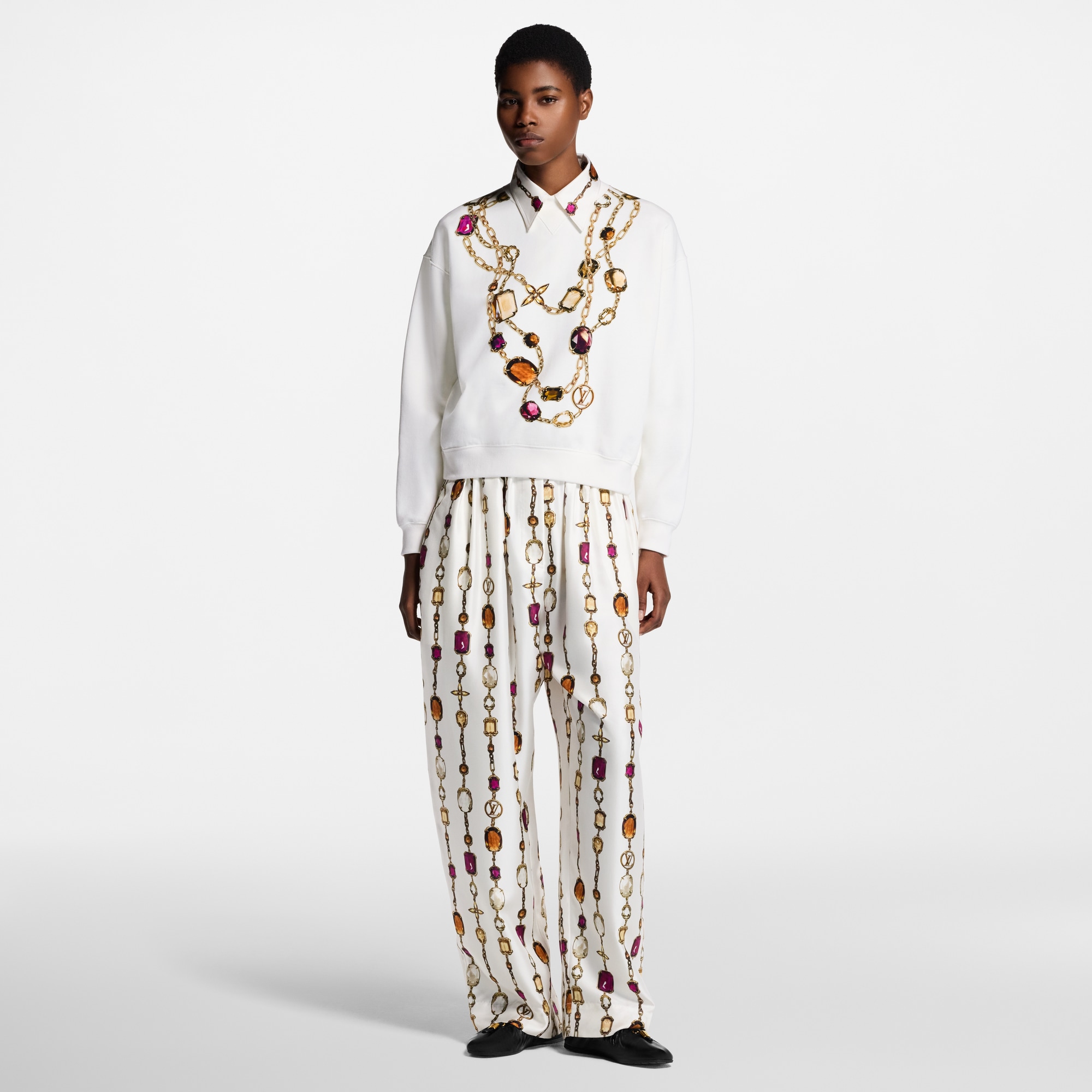 Necklace Print Sweater  in Women