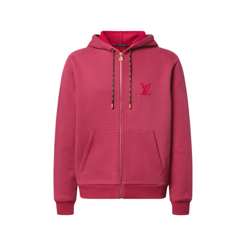 Needle-Punched Signature Zipped Hoodie in Men's Ready-to-Wear All Ready-to-Wear collections by Louis Vuitton (Product zoom)