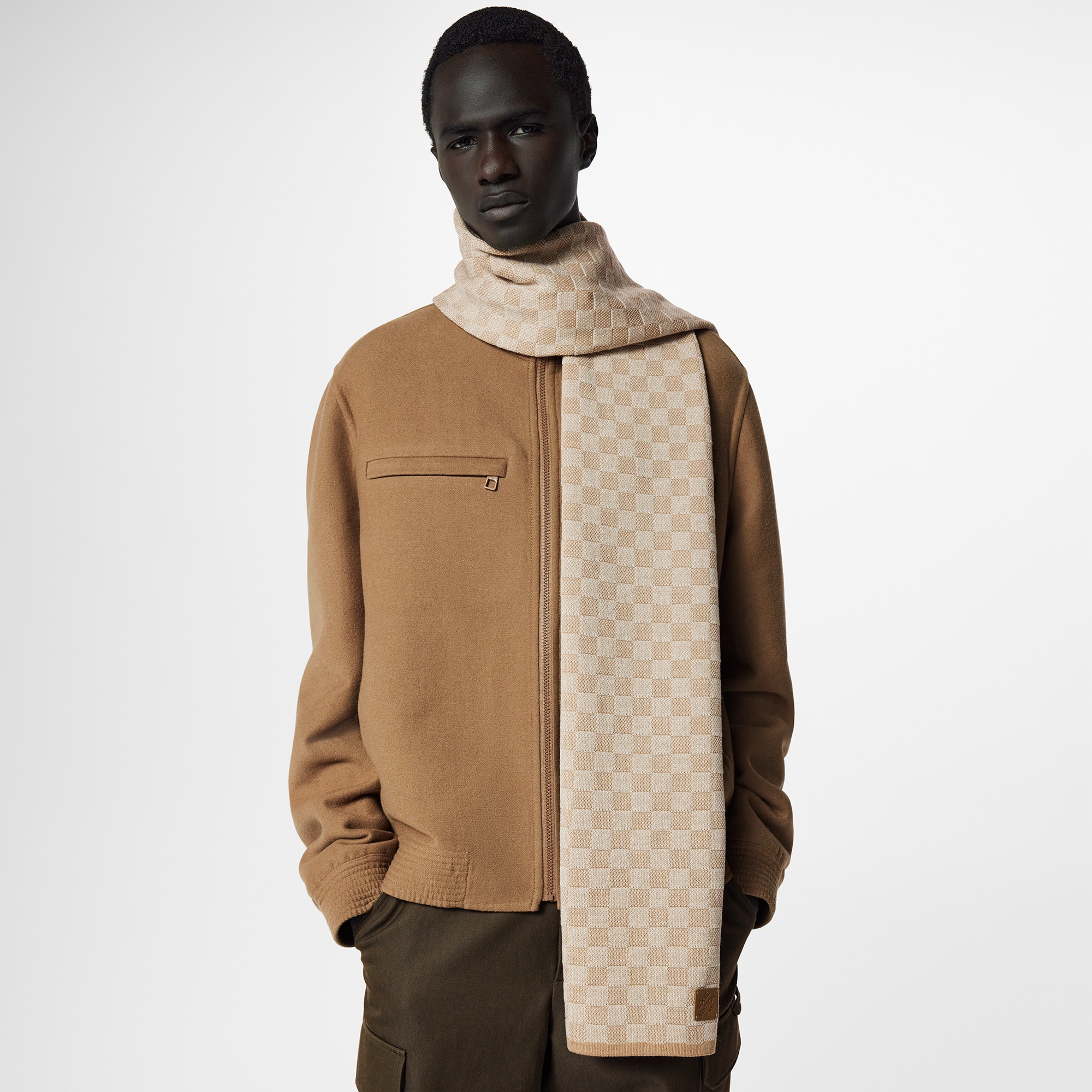 Néo Petit Damier Scarf S00 in Men