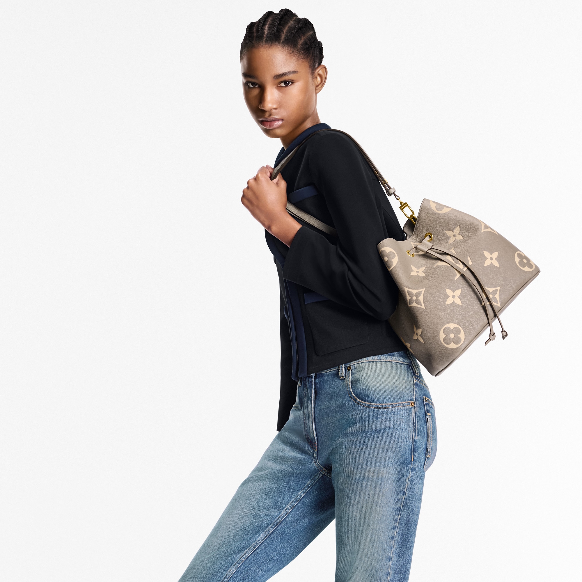 NéoNoé MM Bicolor Monogram Empreinte Leather in Women