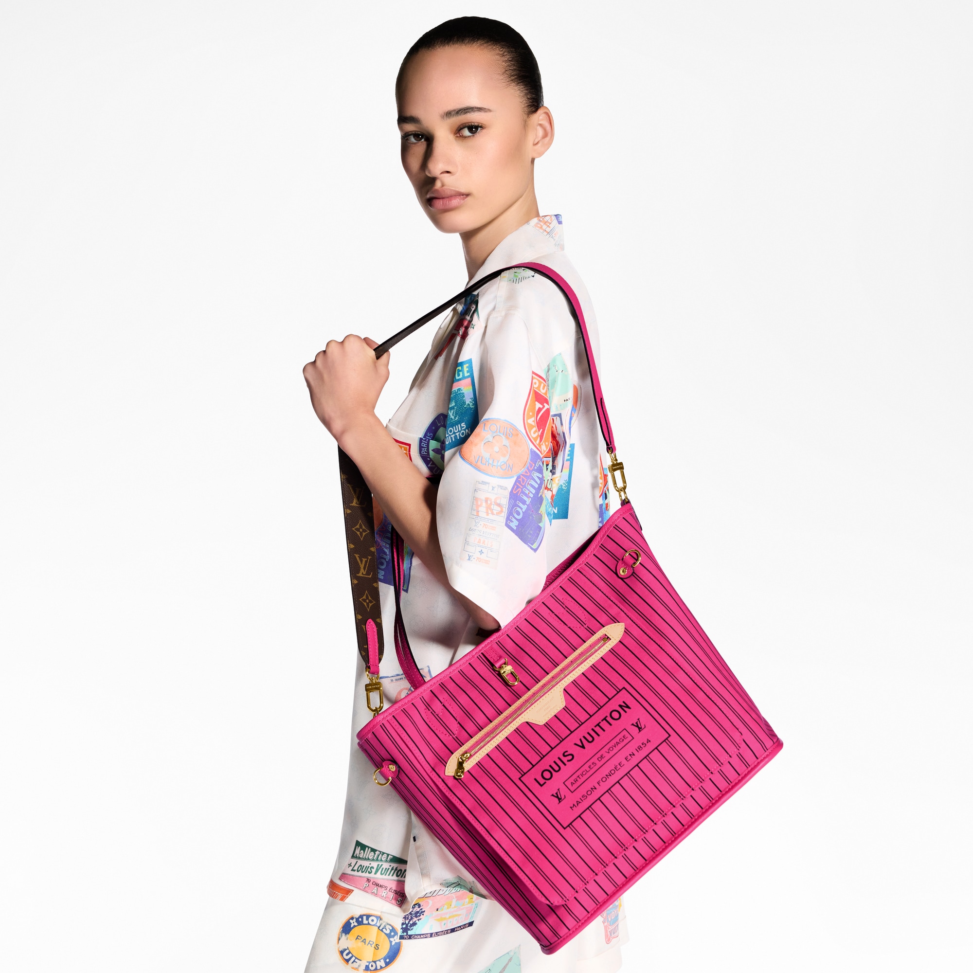 Neverfull Bandoulière Inside Out MM Monogram Canvas in Bags and Small Leather Goods