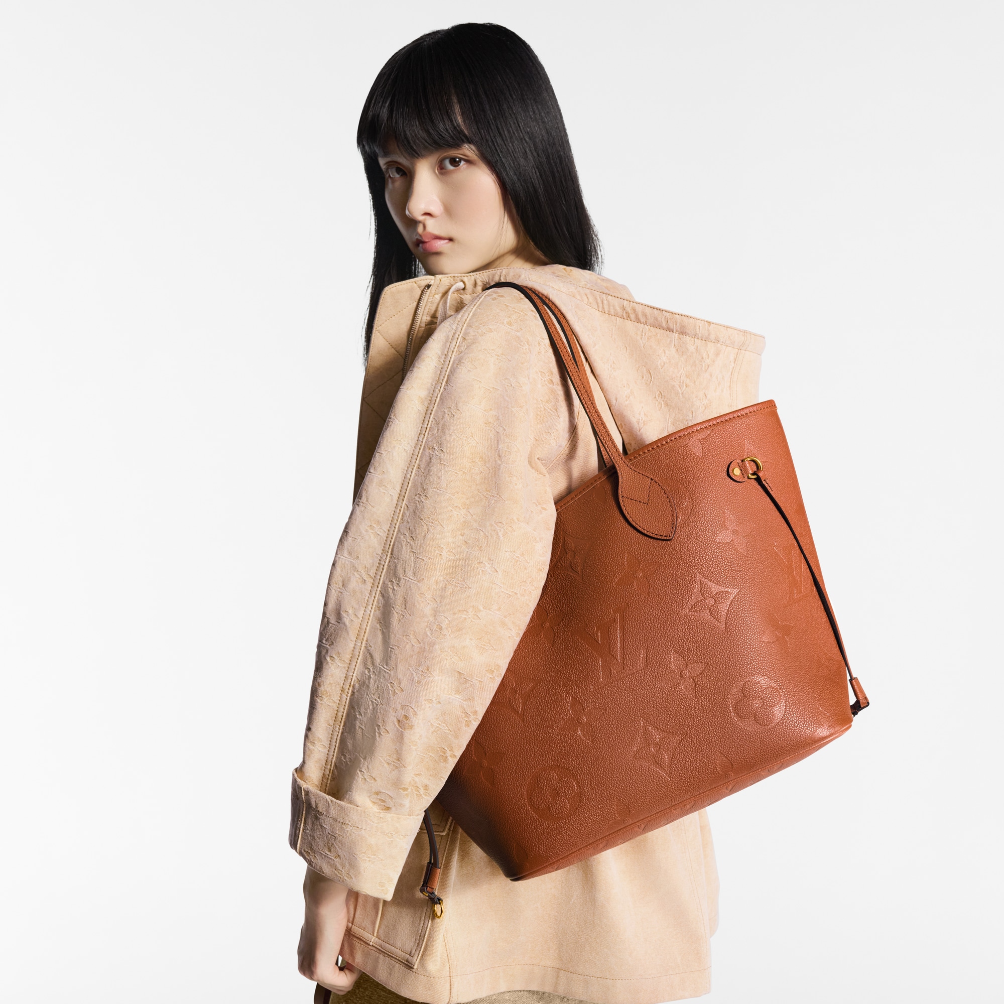 Neverfull MM Monogram Empreinte Leather in Women