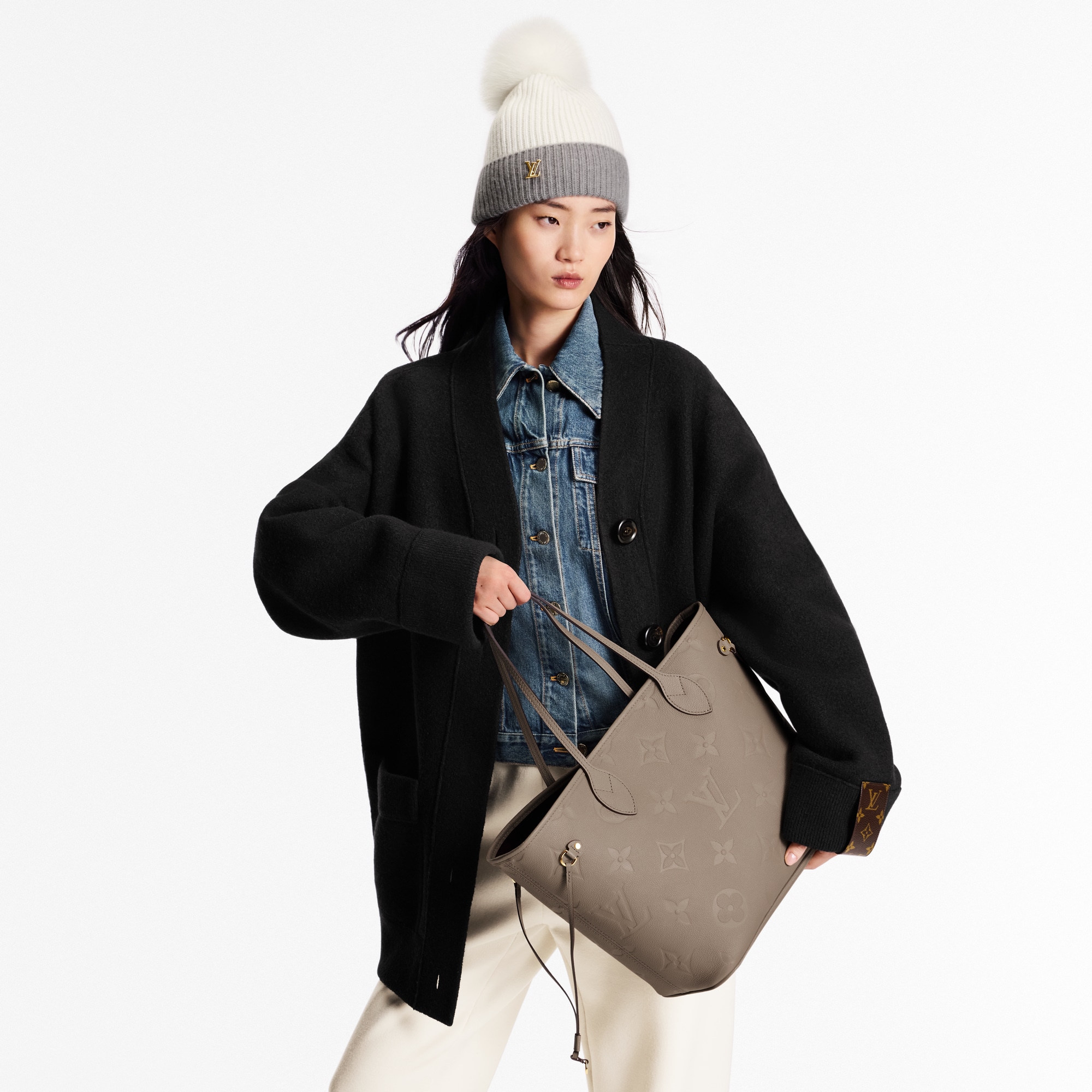 Neverfull MM Monogram Empreinte Leather in Women