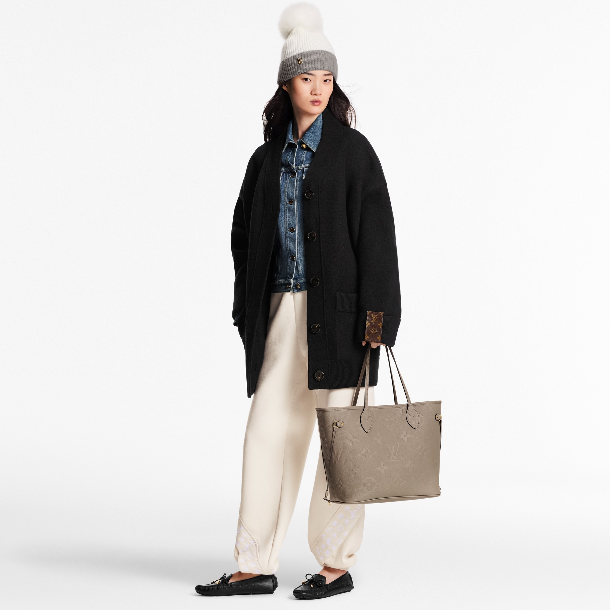 Neverfull MM Monogram Empreinte Leather in Women