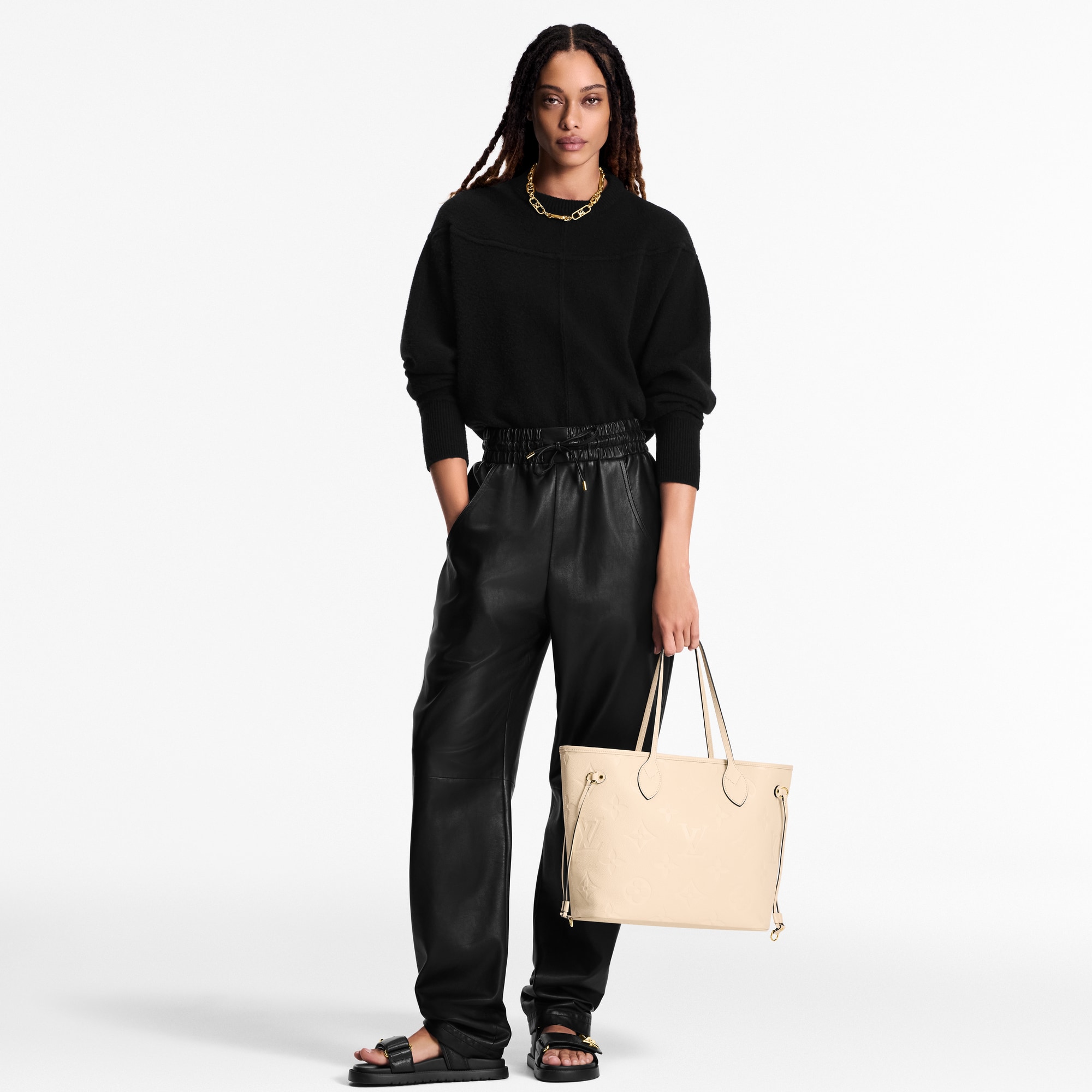 Neverfull MM Monogram Empreinte Leather in Women