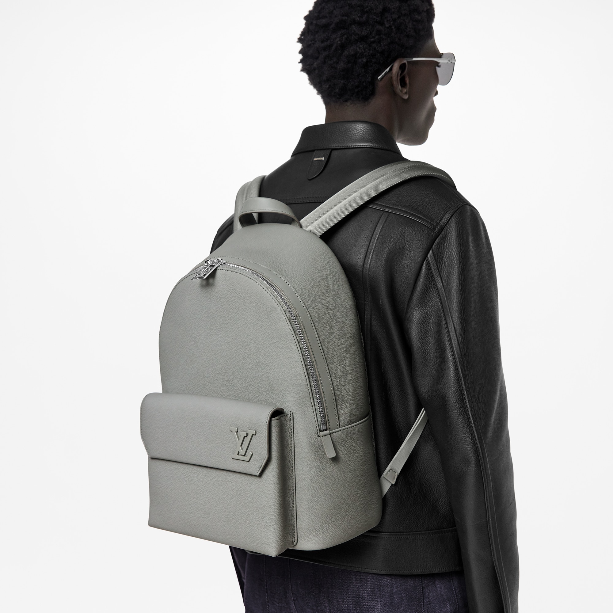 gray louis vuitton backpack