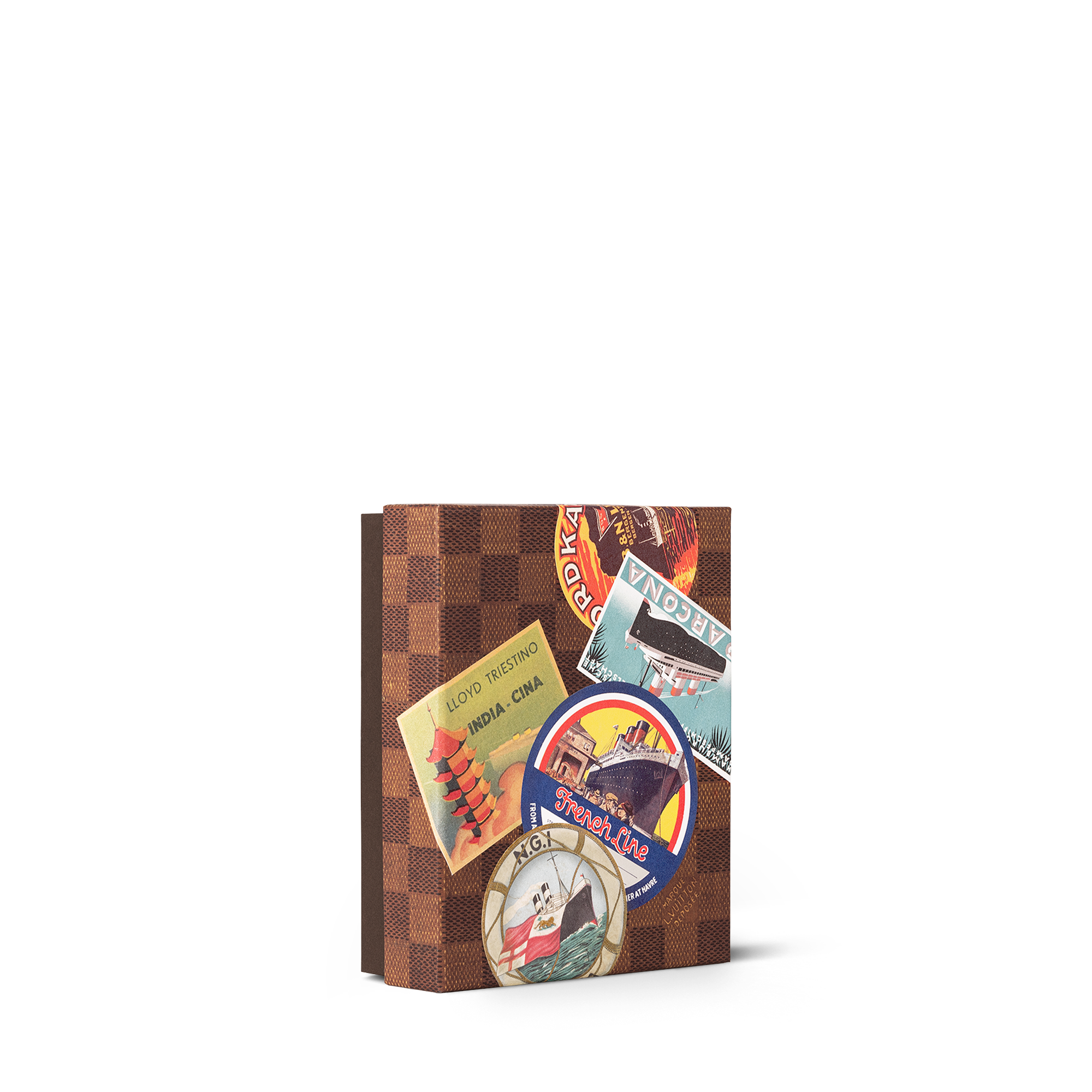 Ocean Liners Labels Postcard Box  in Trunks, Travel and Home