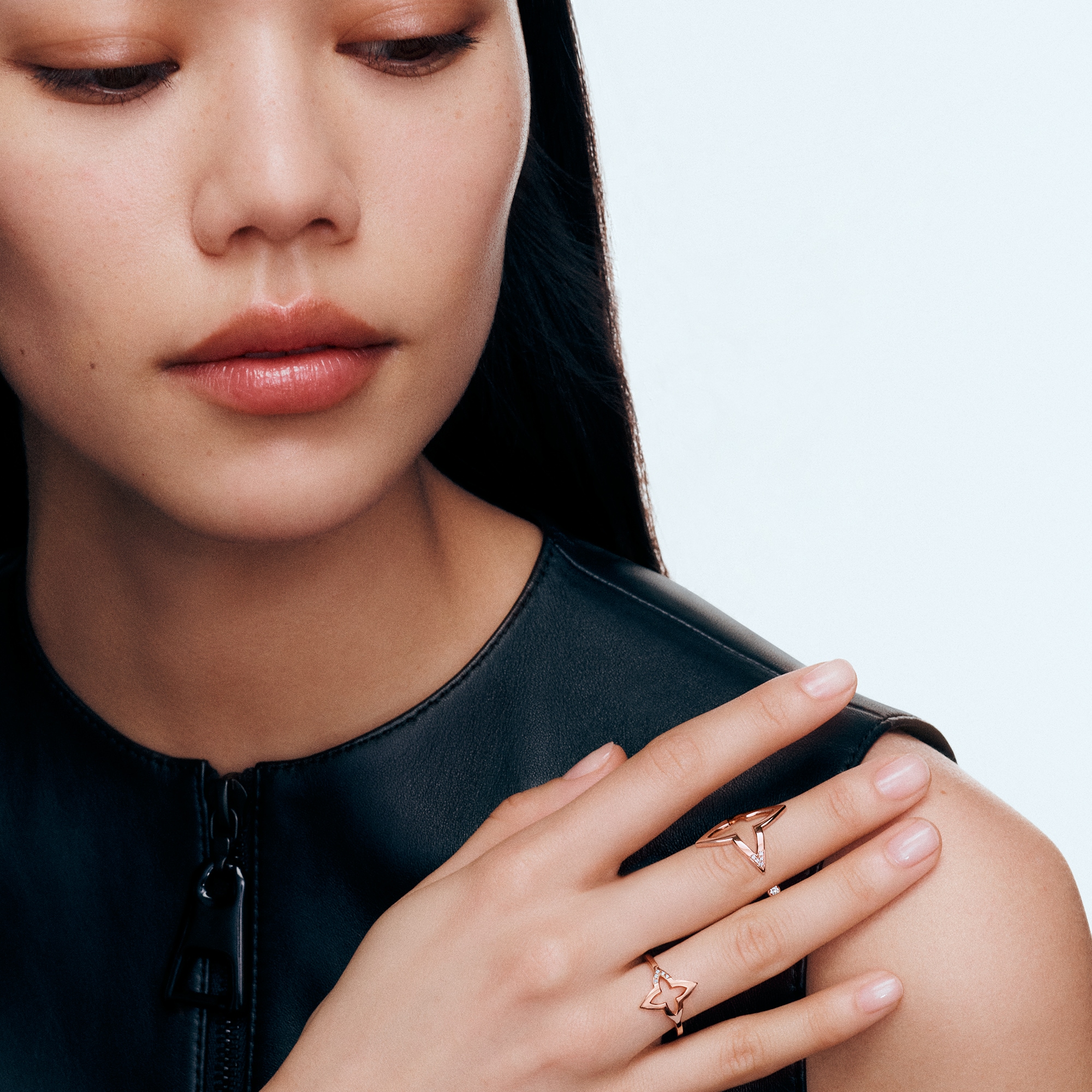 Ombre Blossom Open Ring, Pink Gold and Diamonds  in Jewelry