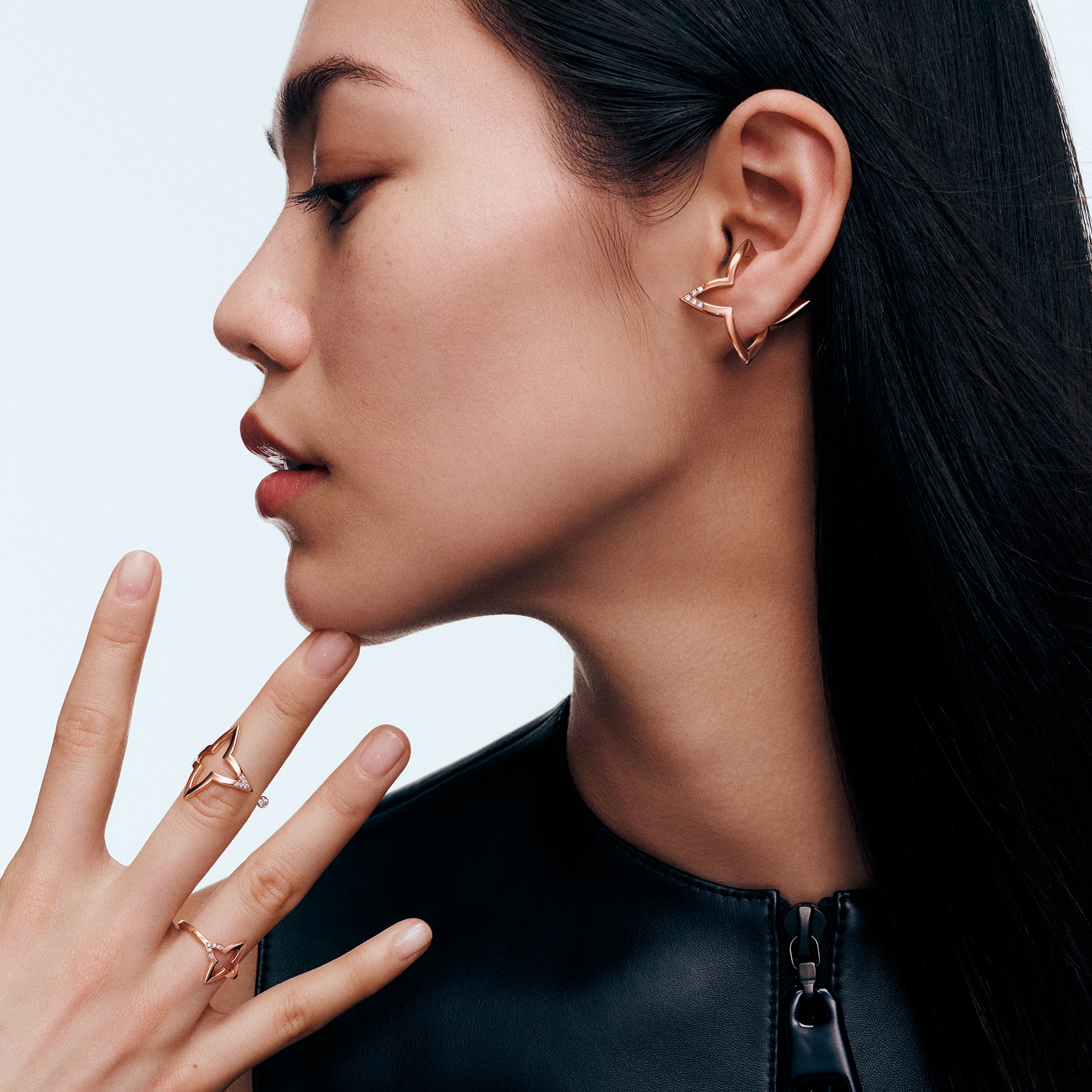 Ombre Blossom Open Ring, Pink Gold and Diamonds  in Jewelry