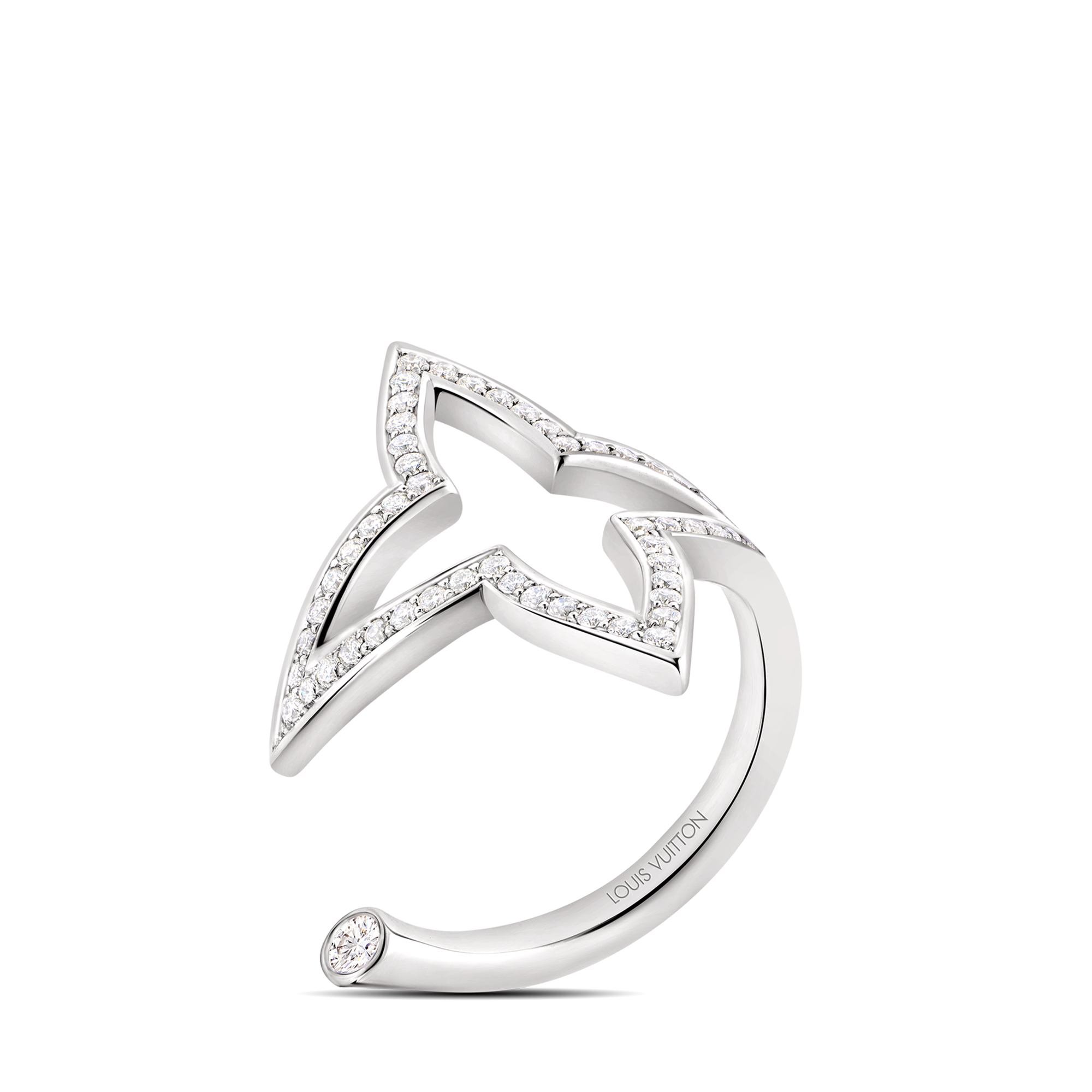 Ombre Blossom Open Ring, White Gold and Diamonds  in Jewelry