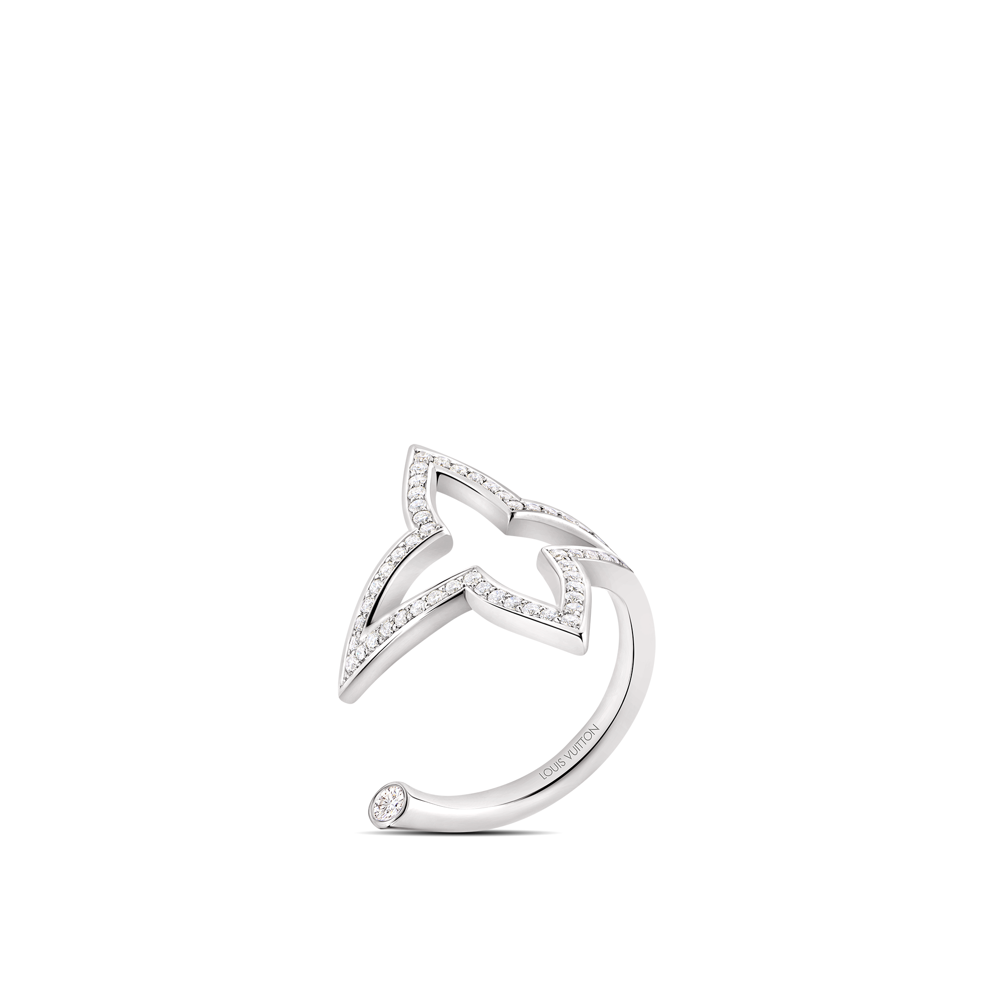 Ombre Blossom Open Ring, White Gold and Diamonds  in Jewelry