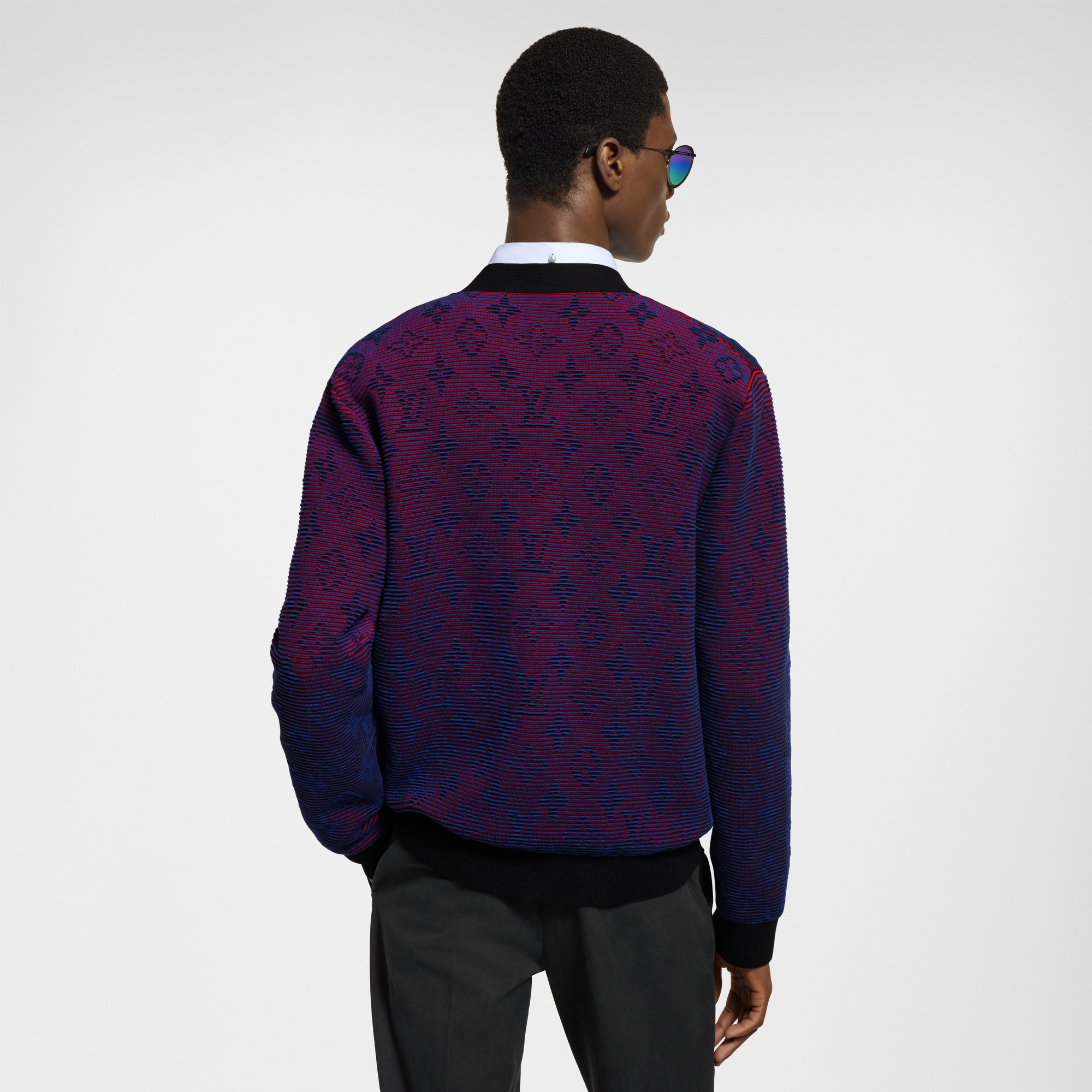 Optical Monogram Jacquard Cardigan  in Men