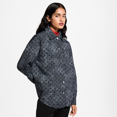 Padded Denim-Effect Monogram Overshirt in Women's Ready-to-Wear Coats and Jackets collections by Louis Vuitton (Product zoom)