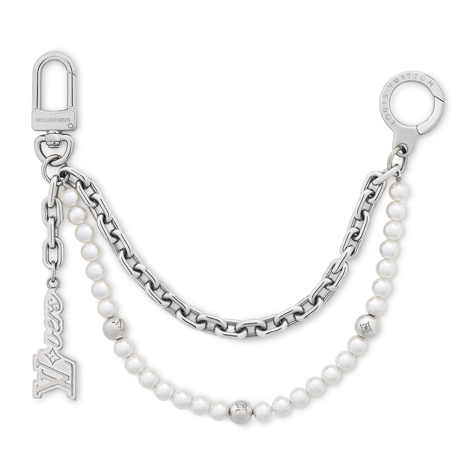 Pearls Mini Chain Belt S00 in Men