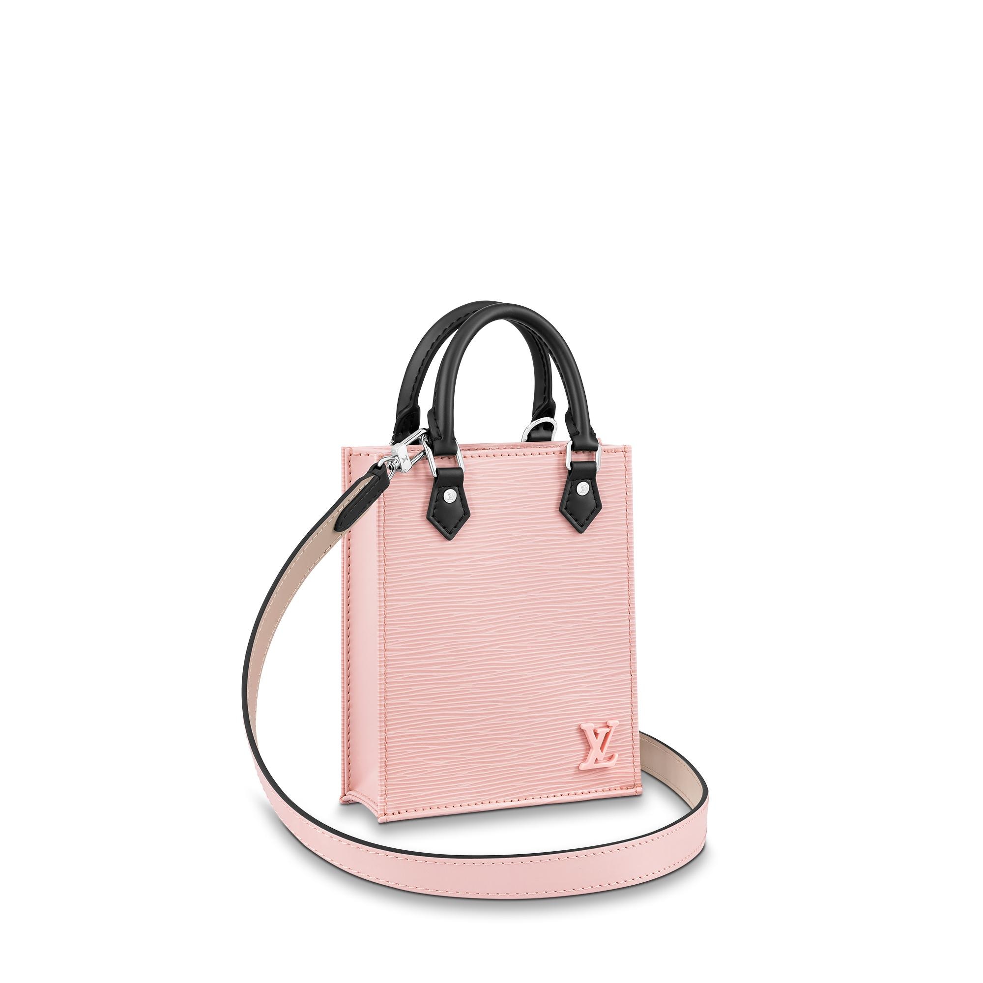 louis vuitton pink leather purse