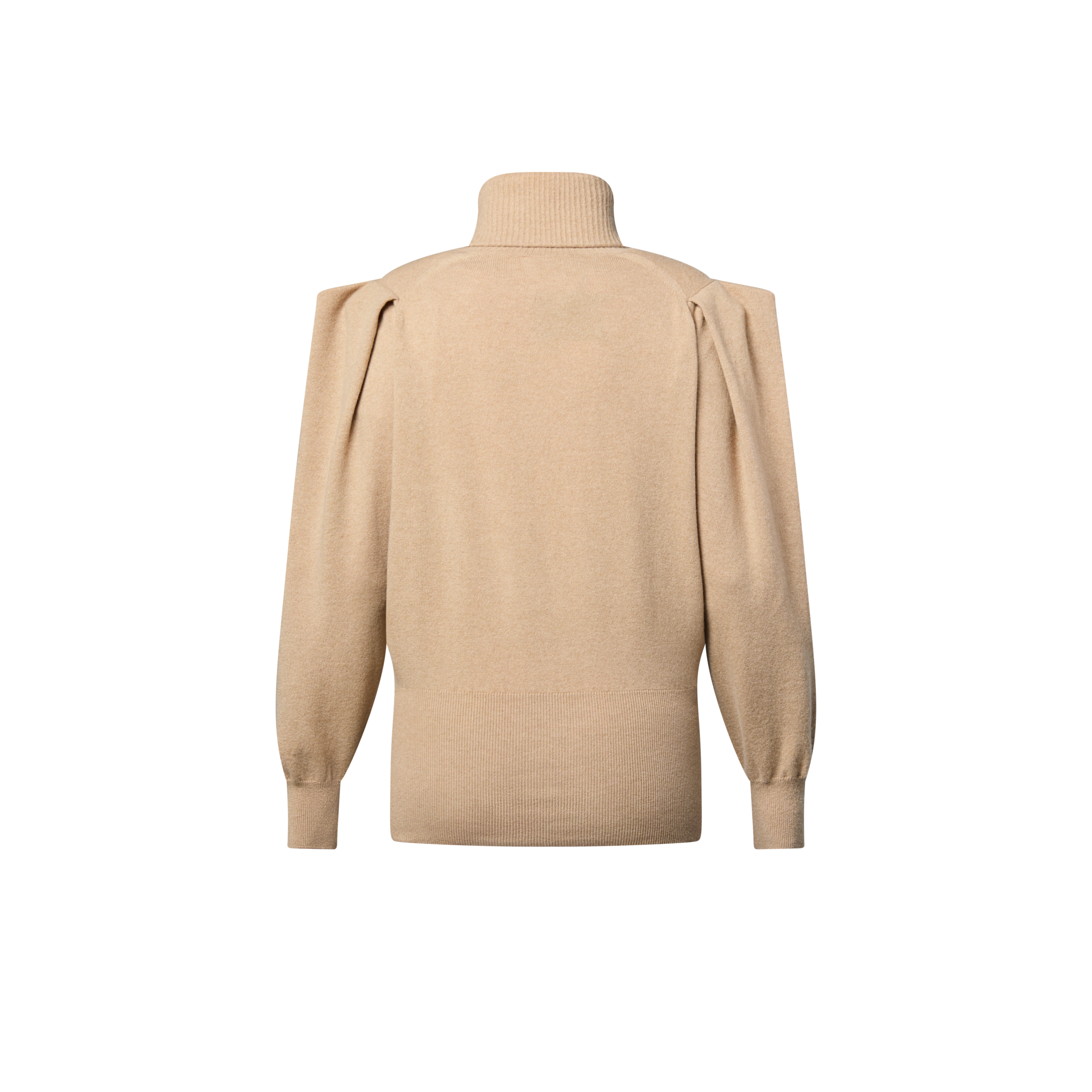 Pleat Shoulder Cashmere Pullover  in Women