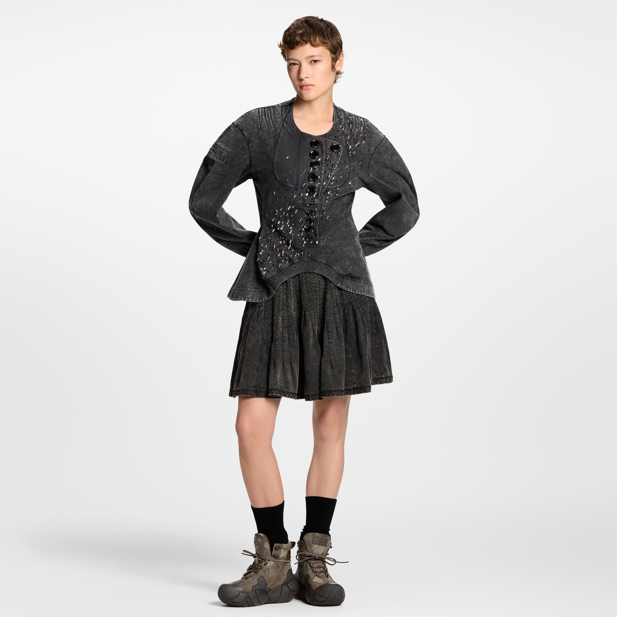 Pleated Jersey Skirt
  in Women