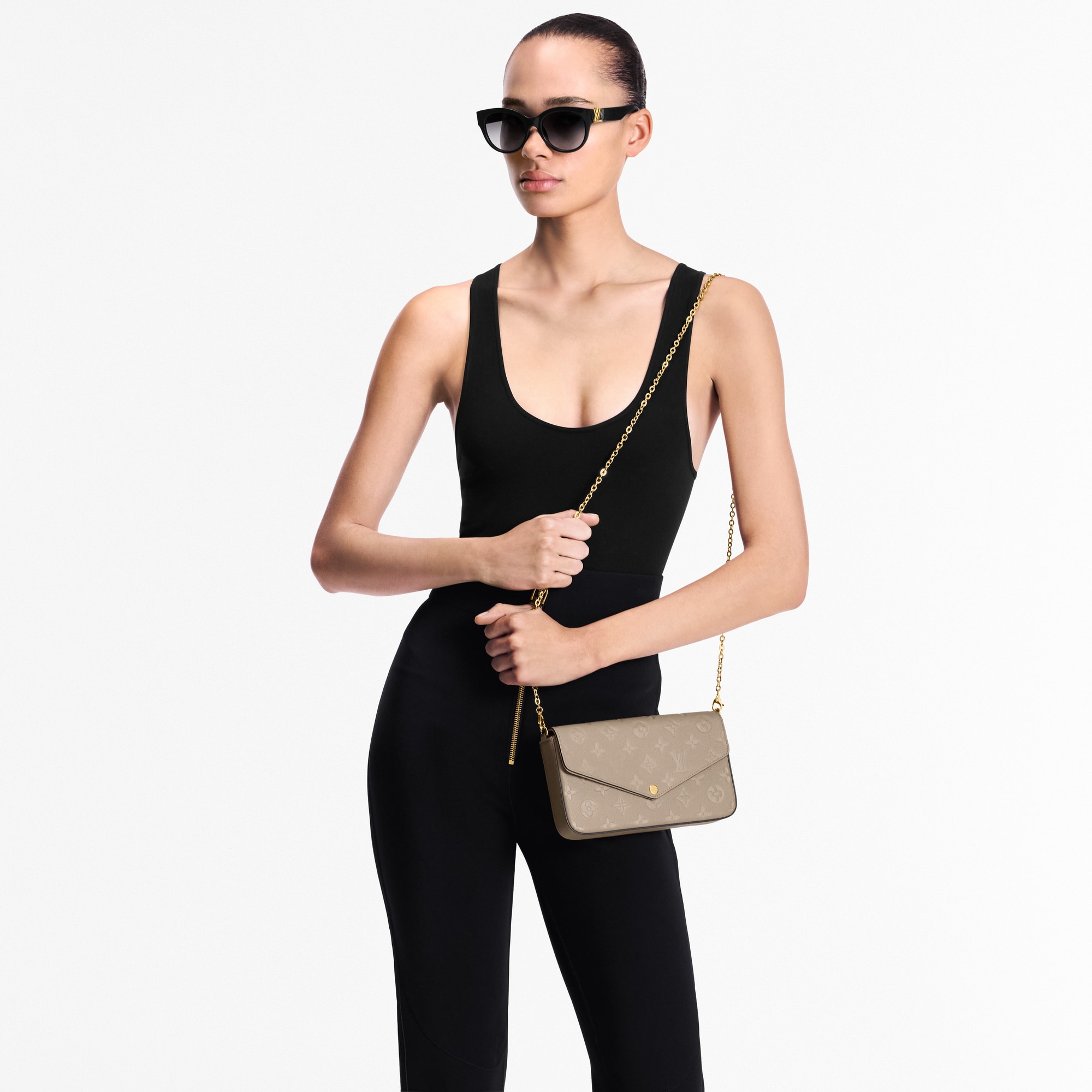 Pochette Félicie Monogram Empreinte Leather in Women