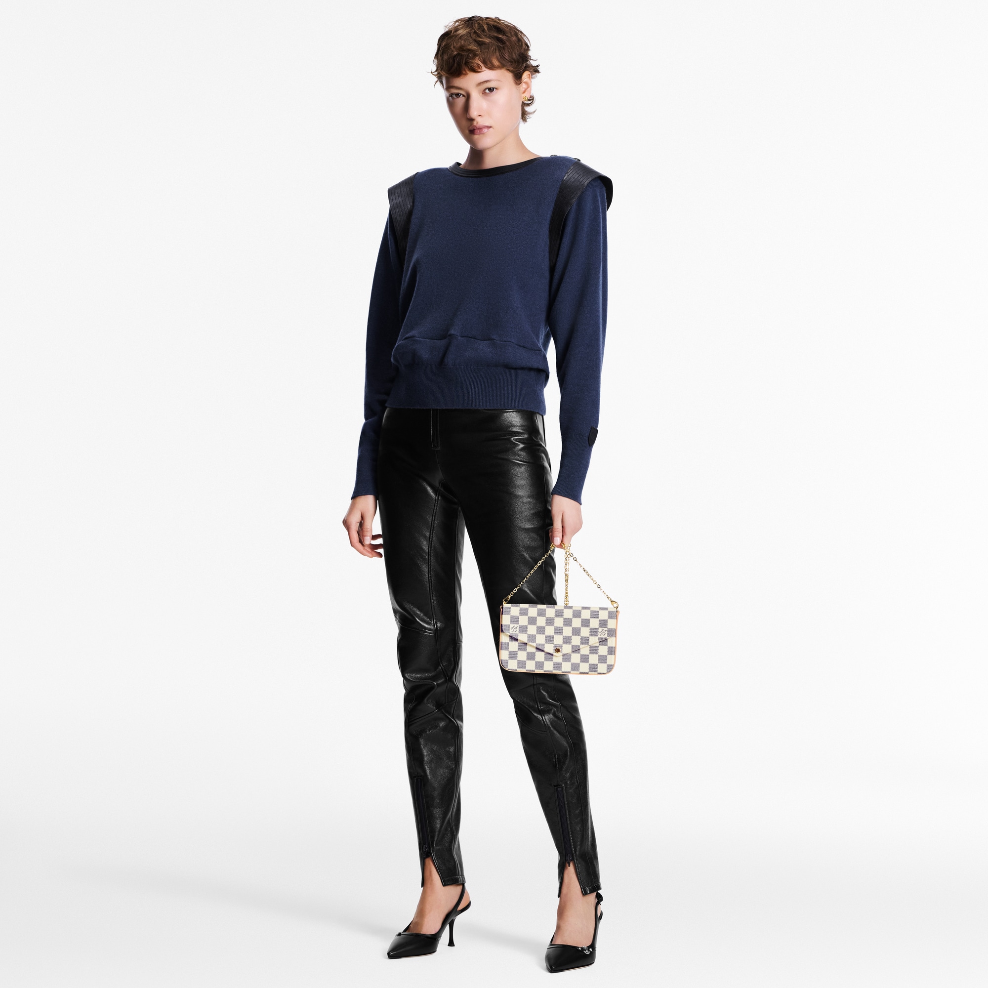 Pochette Félicie Damier Azur Canvas in Women