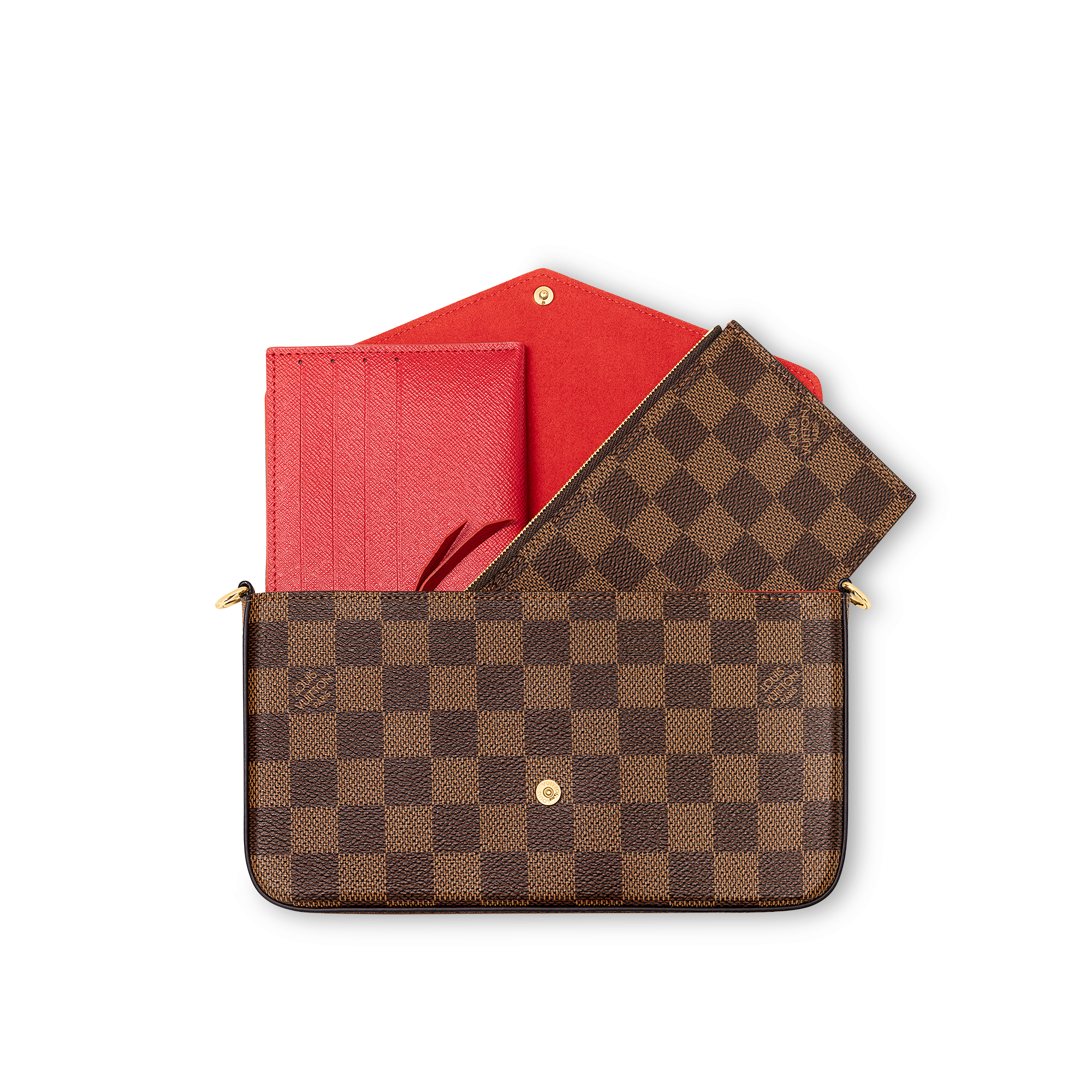Pochette Félicie Damier Ebene Canvas in Women