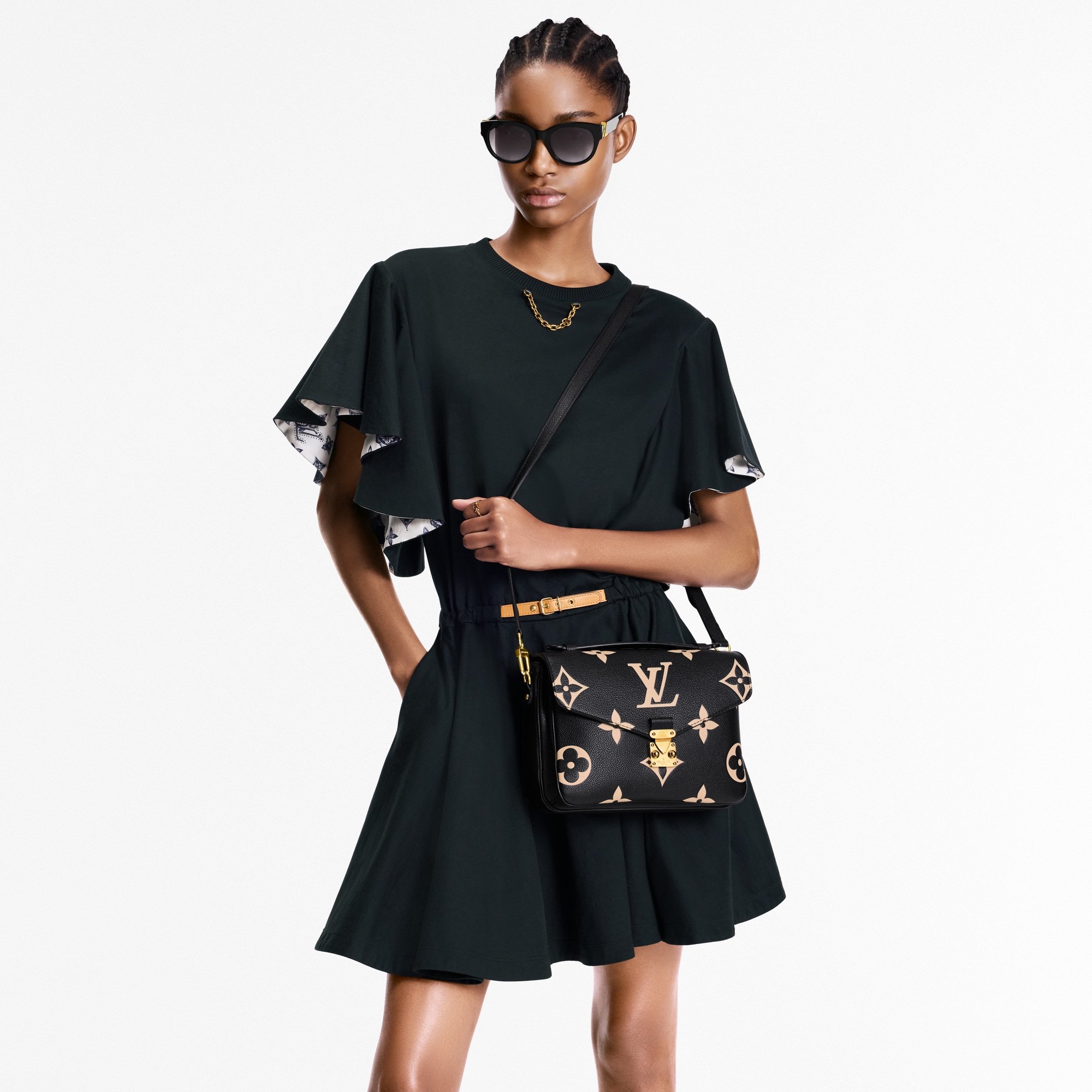 Pochette Métis Bicolor Monogram Empreinte Leather in Women