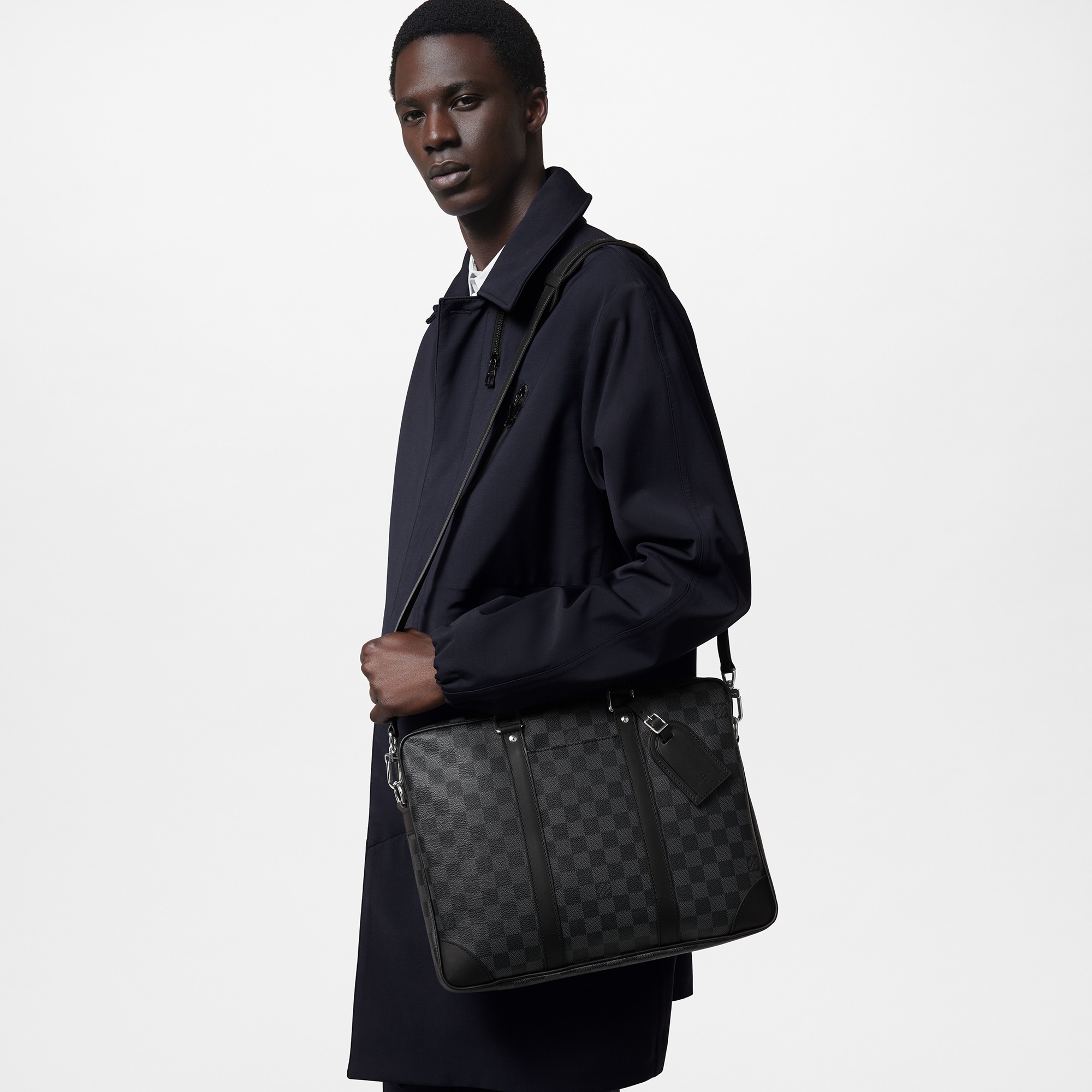 Porte-Documents Voyage PM Damier Graphite Canvas in Men