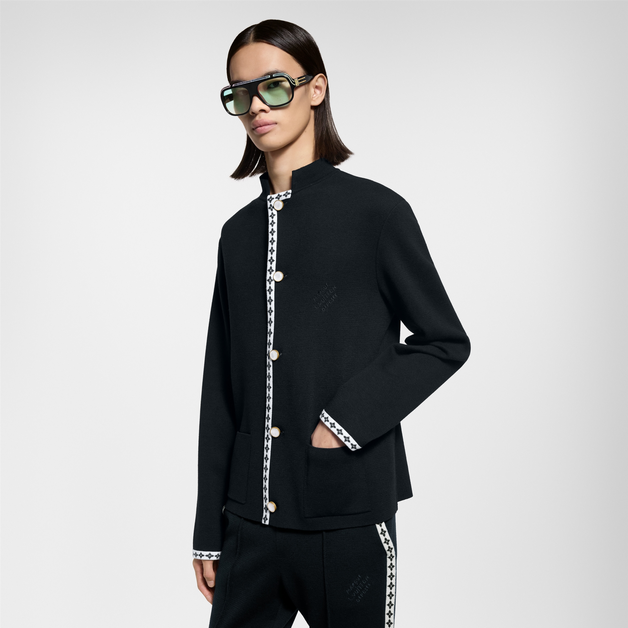 Preppy Knitted Wool Blazer  in Men