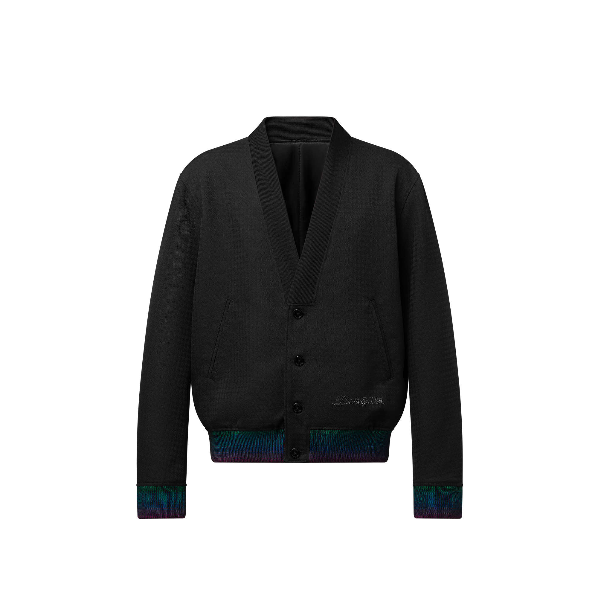 Preppy Wool Cardigan Blouson  in Men