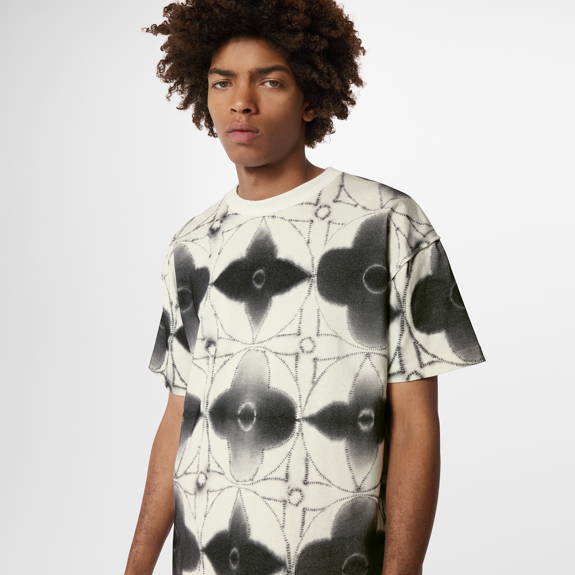 Printed Shibori Tie-Dye T-Shirt  in Men
