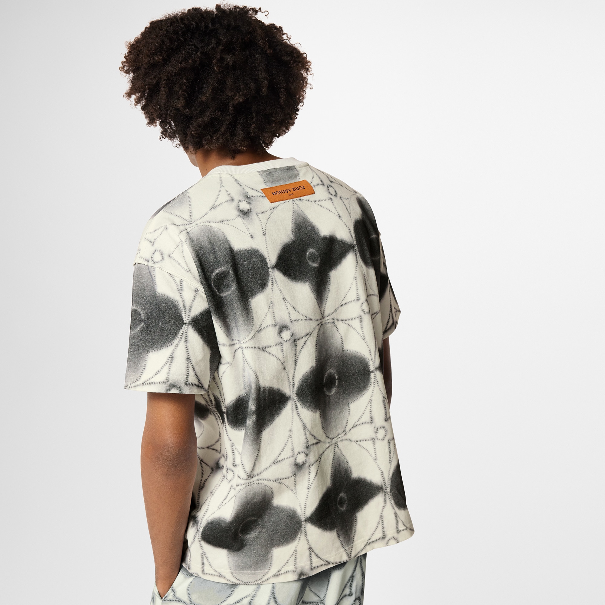 Printed Shibori Tie-Dye T-Shirt  in Men