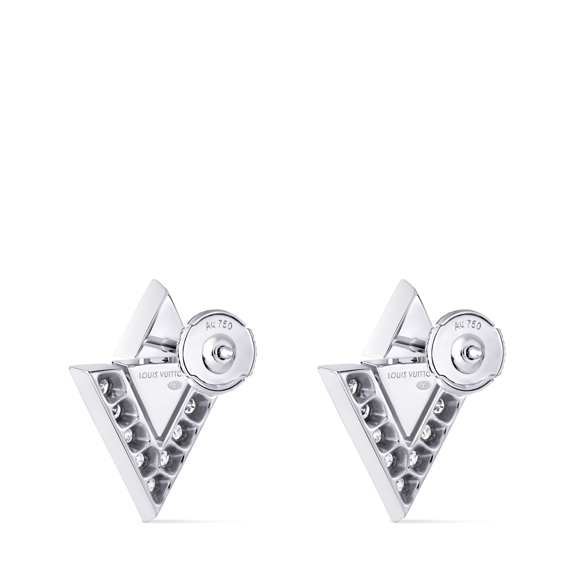 Pure V Earrings, White Gold and Diamonds  in Jewelry