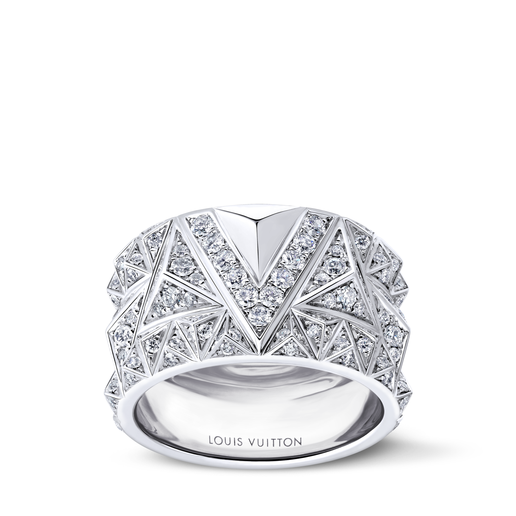 Pure V Ring, White Gold and Diamonds  in Jewelry