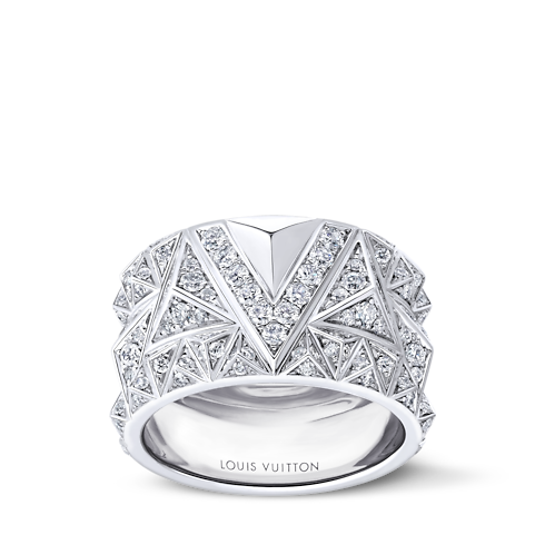 Pure V Ring, White Gold and Diamonds in Jewelry's Categories Rings collections by Louis Vuitton (Product zoom)