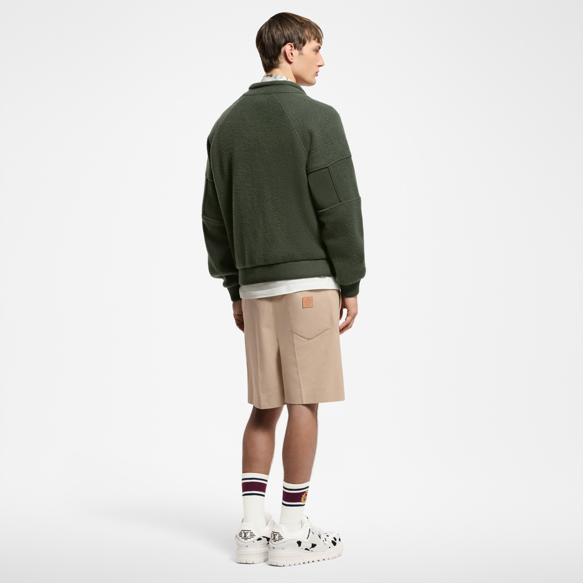 Quilted Textured Wool Blouson  in Men