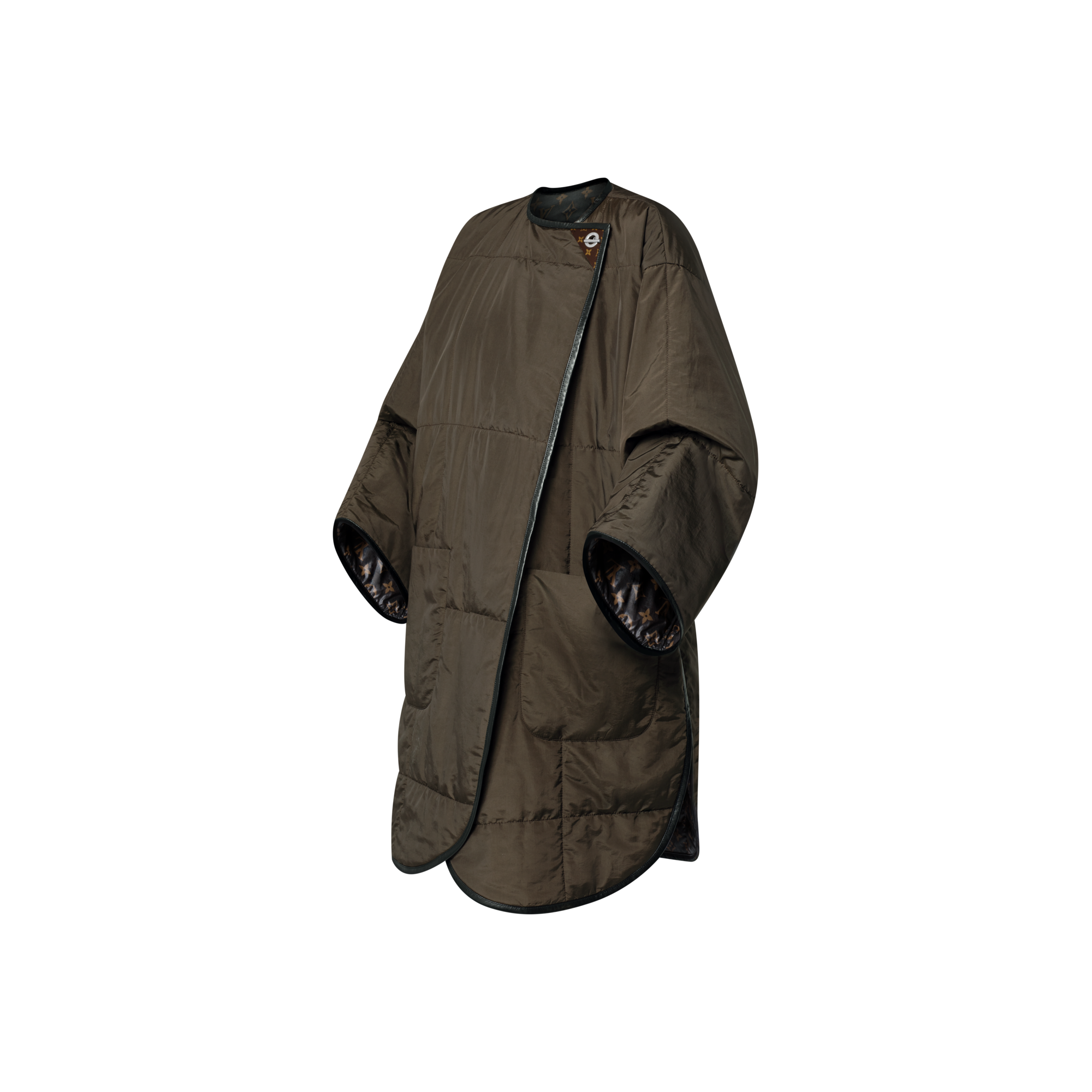 Quilted Toggle Detail Coat  in Women