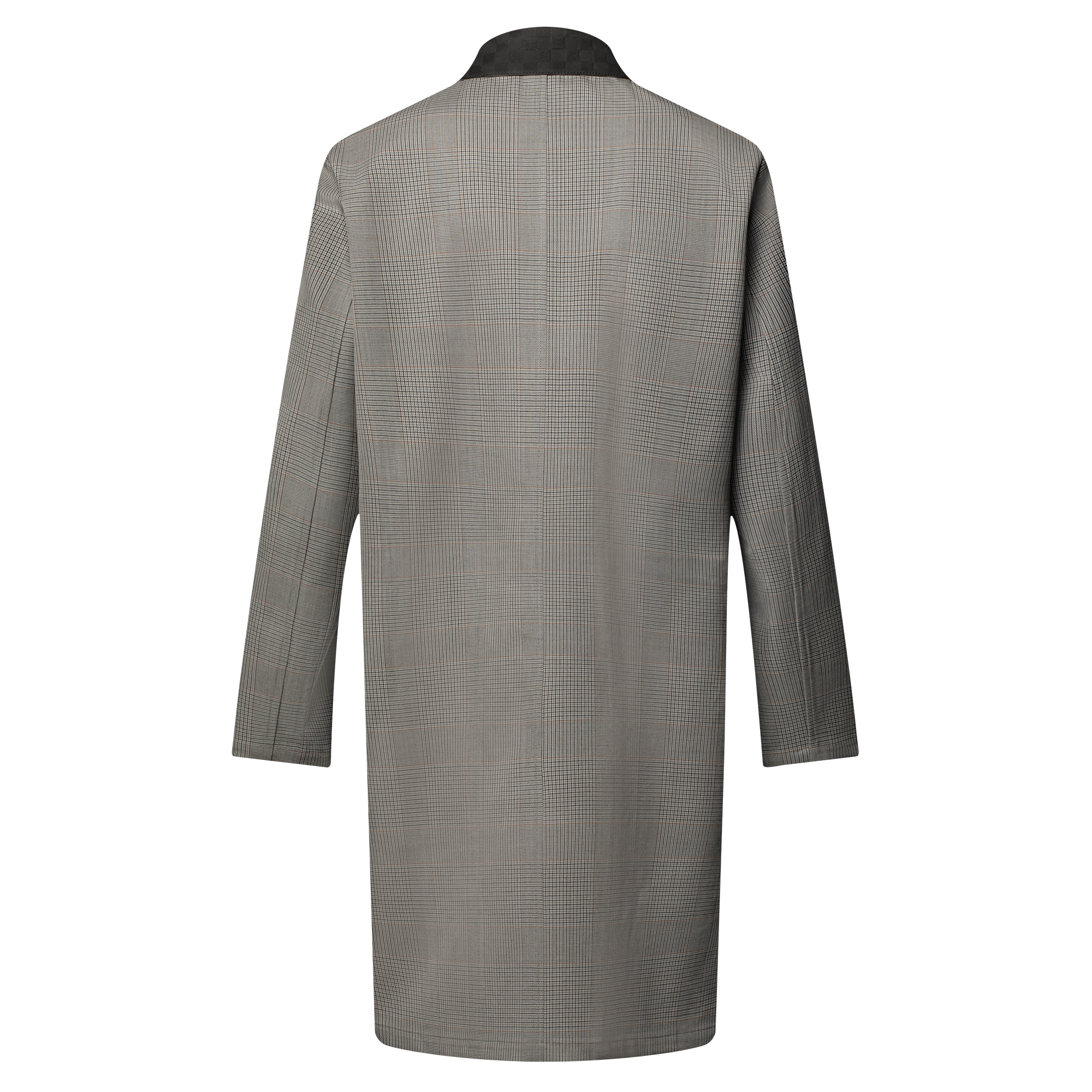 Raincoat With Damier Suede Collar  in Men