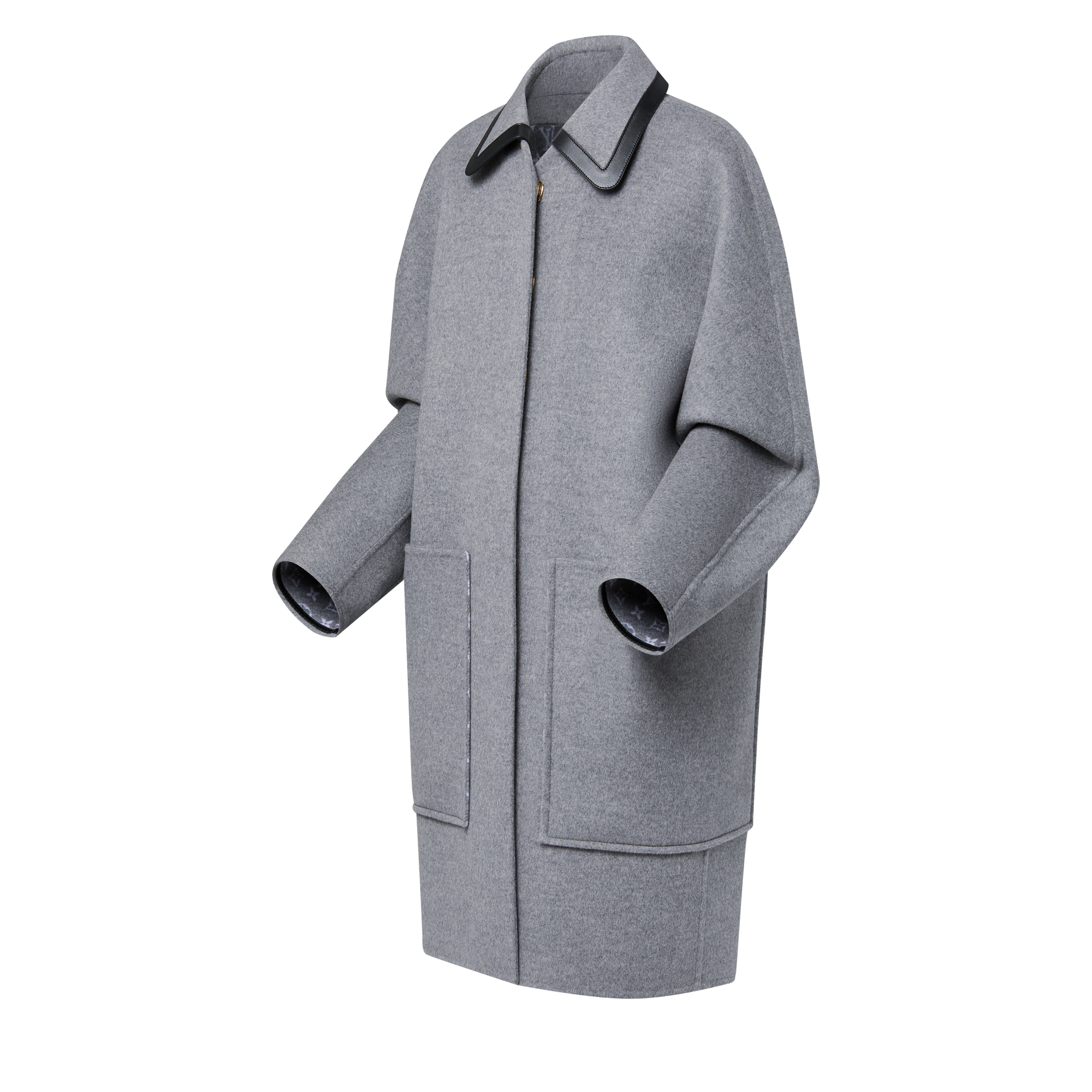 Removable Collar Double Face Coat  in Women