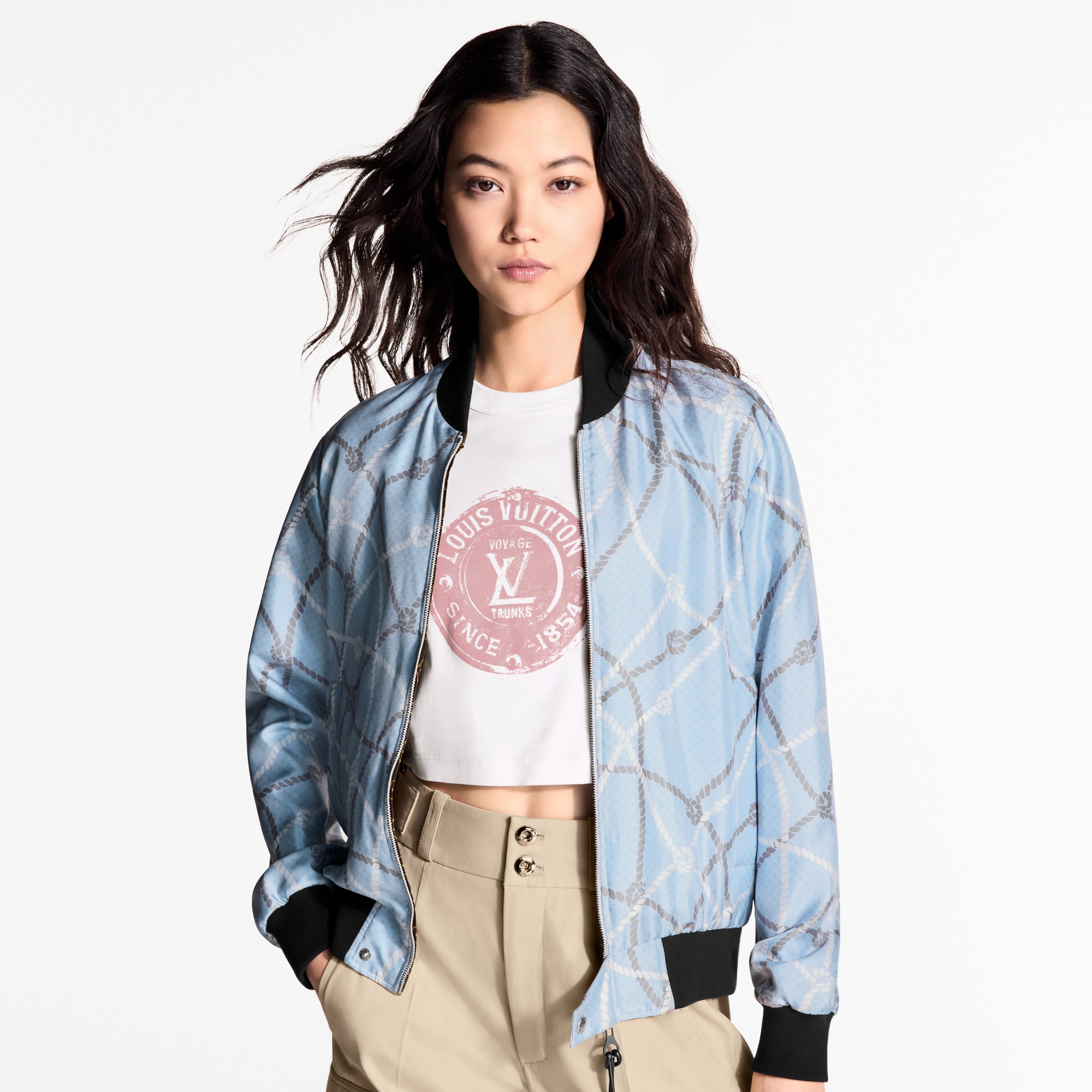 Reversible Rope Bomber Jacket   in Women