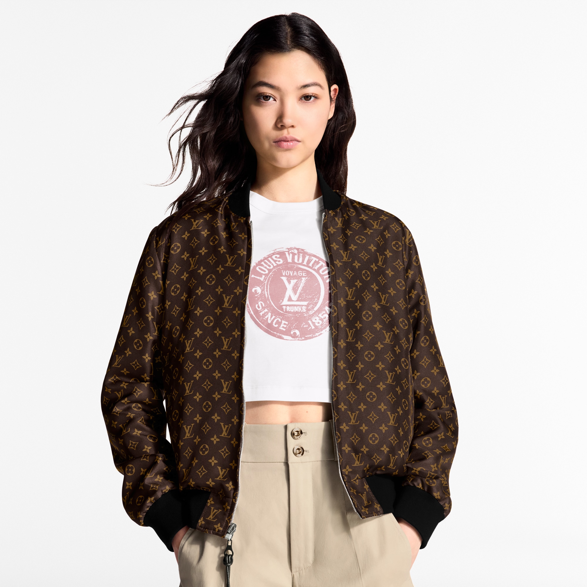 Reversible Rope Bomber Jacket   in Women