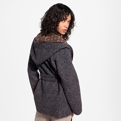 Reversible Short Hooded Wrap Coat in Women's Ready-to-Wear Coats and Jackets collections by Louis Vuitton (Product zoom)