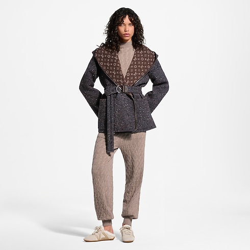 Reversible Short Hooded Wrap Coat in Women's Ready-to-Wear Coats and Jackets collections by Louis Vuitton (Product zoom)